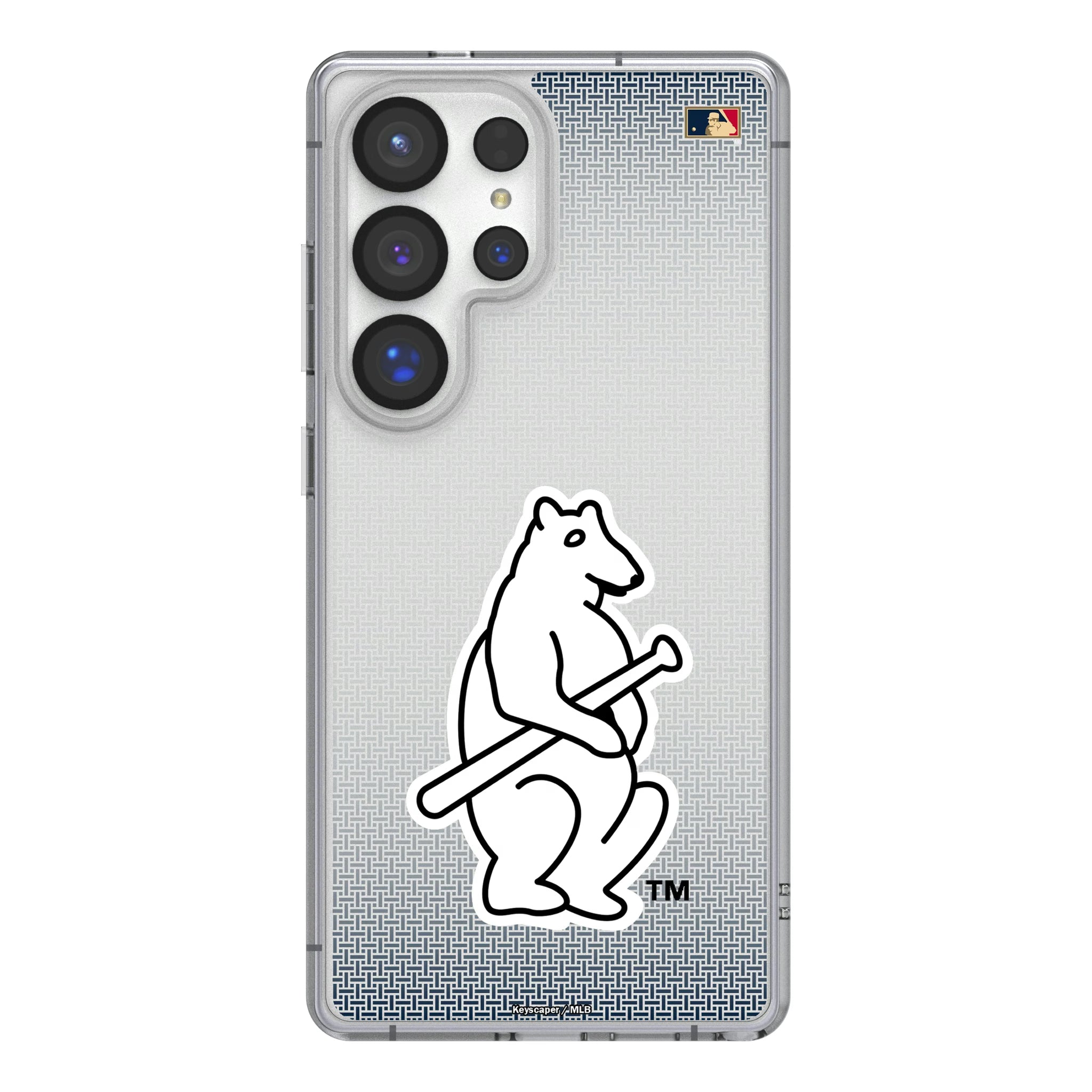 Chicago Cubs 1914 - Cooperstown Collection Linen Galaxy Clear Phone Case for Samsung Galaxy