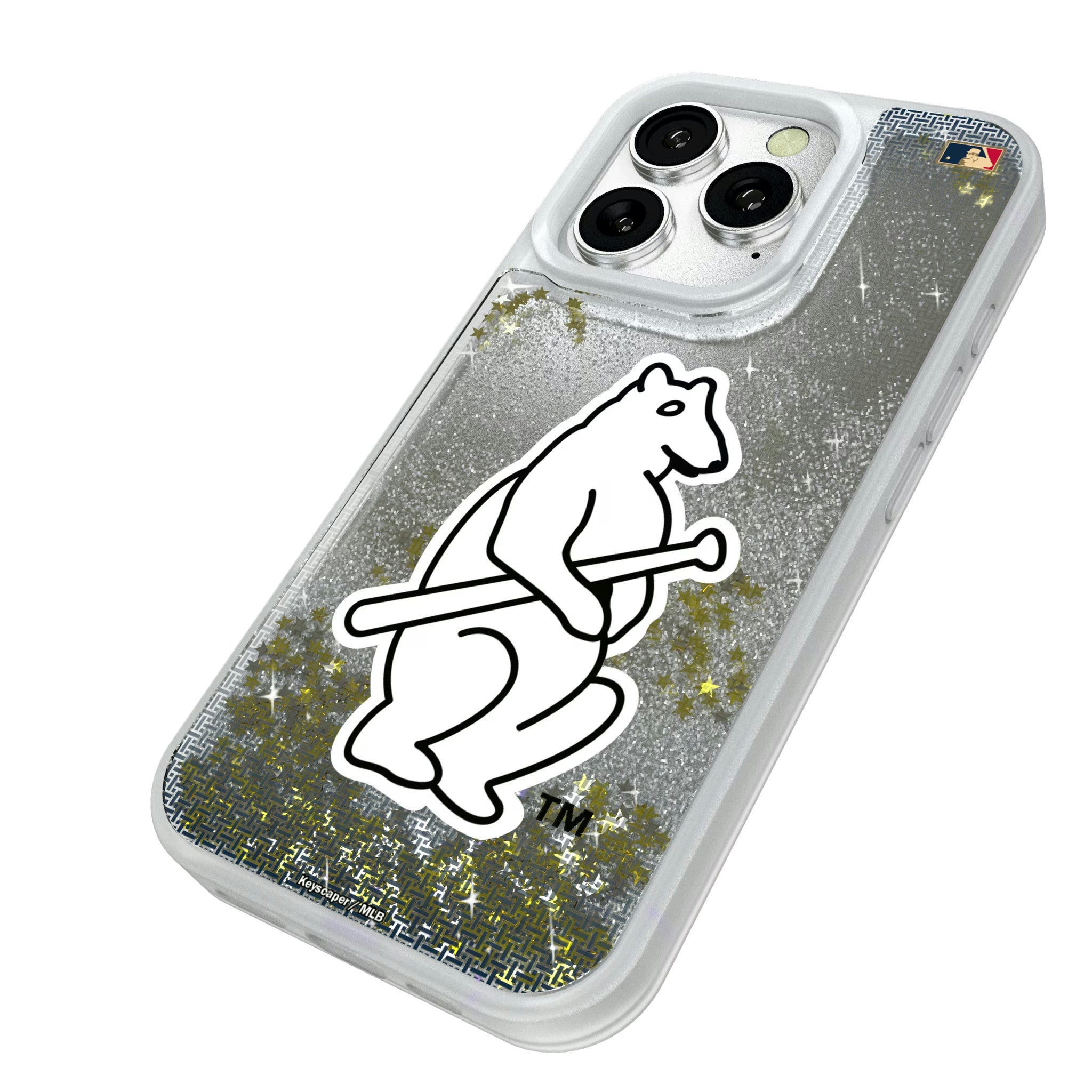 Chicago Cubs 1914 - Cooperstown Collection Linen iPhone Glitter Phone Case for Apple iPhone - Isometric View#Device_iPhone 16 Pro