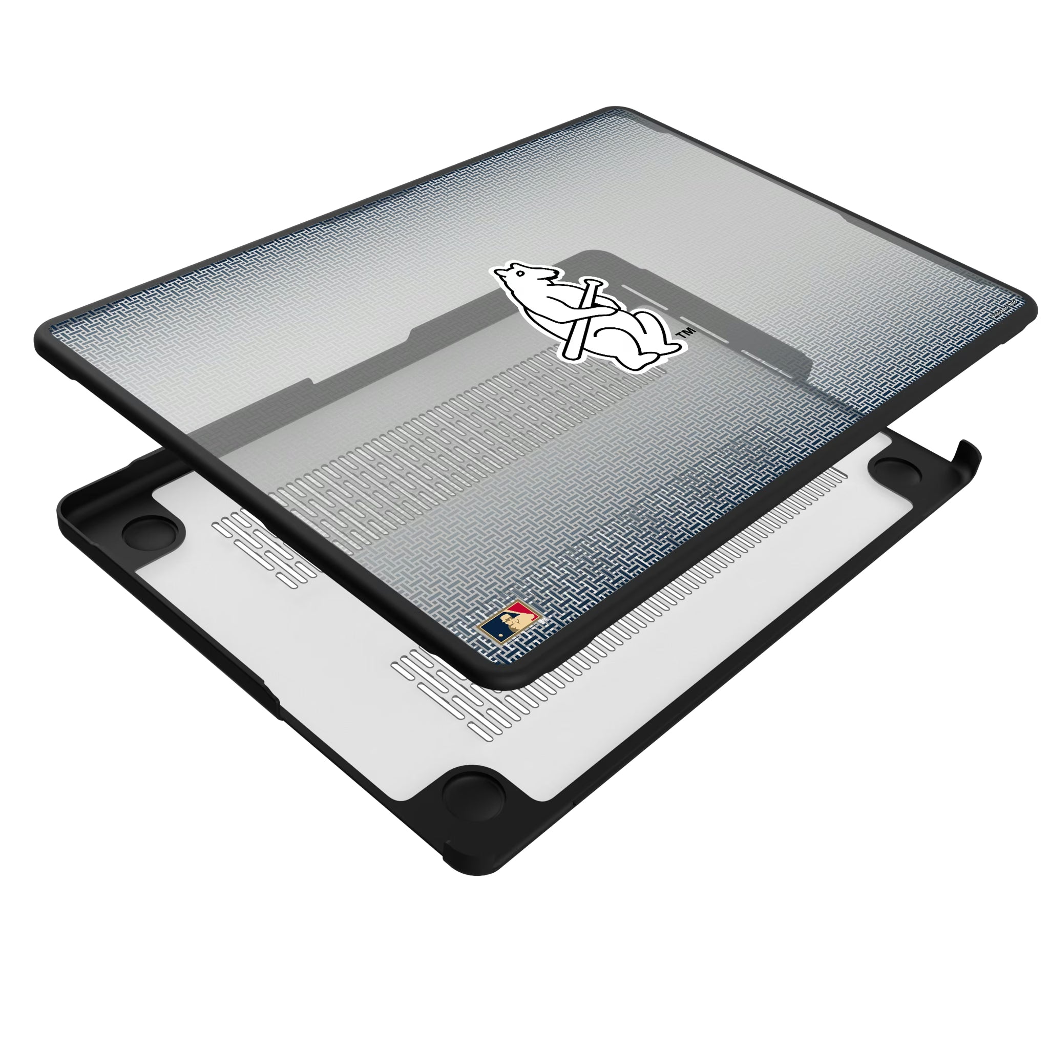 Chicago Cubs 1914 - Cooperstown Collection Linen MacBook Laptop Case for Apple MacBook - Isometric View#Device_MacBook Pro (14-inch, 2021) / MacBook Pro (14-inch, 2023) / MacBook Pro (14-inch, 2024)