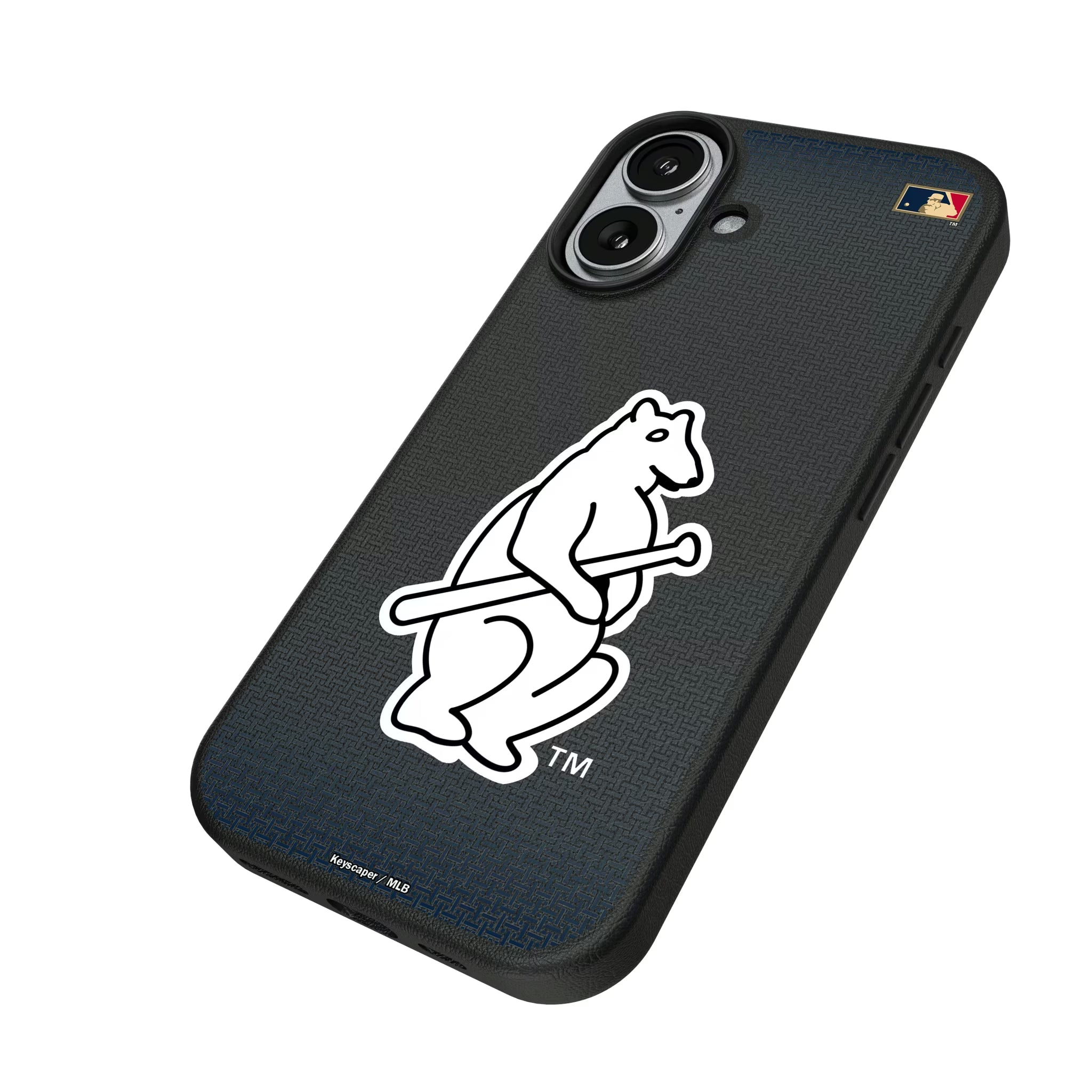 Chicago Cubs 1914 - Cooperstown Collection Linen iPhone MagSafe Compatible Phone Case for Apple iPhone - Isometric View#Device_iPhone 17