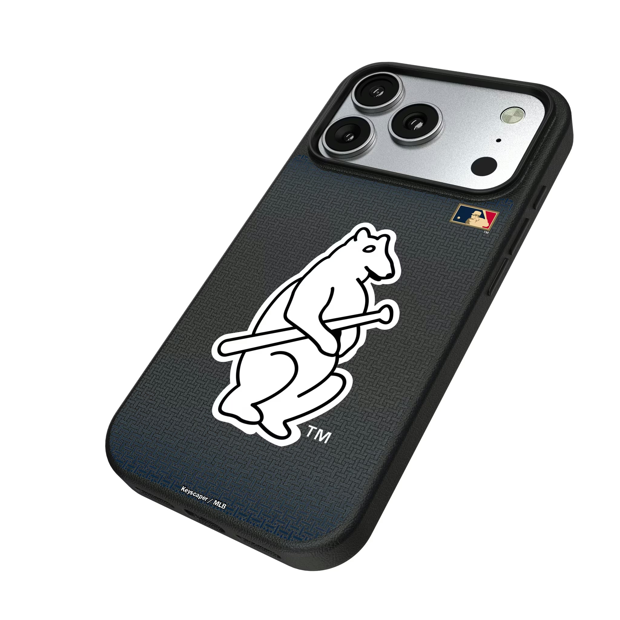 Chicago Cubs 1914 - Cooperstown Collection Linen iPhone MagSafe Compatible Phone Case for Apple iPhone - Isometric View#Device_iPhone 17 Pro