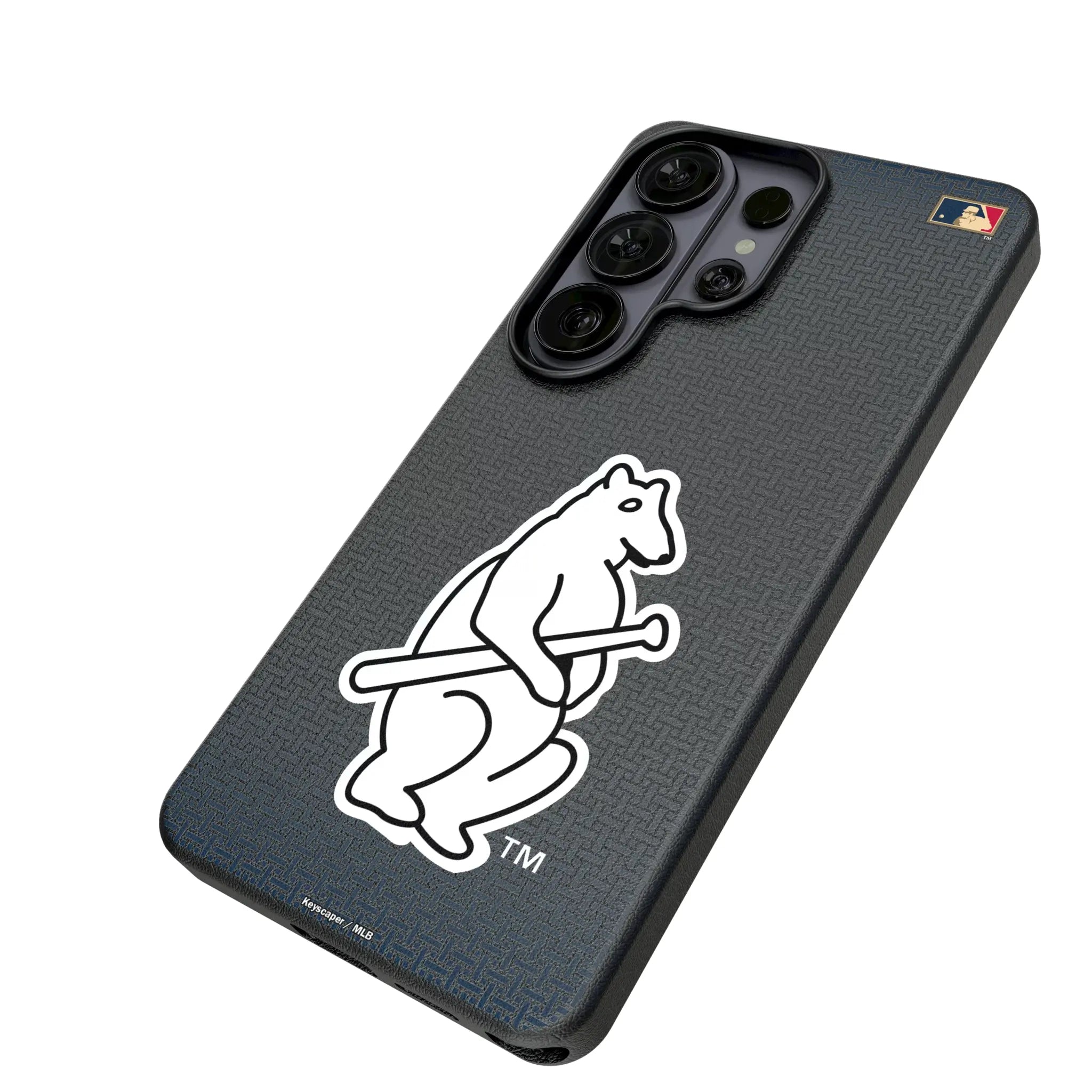 Chicago Cubs 1914 - Cooperstown Collection Linen Galaxy MagSafe Compatible Phone Case for Samsung Galaxy - Isometric View#Device_Galaxy S26 Ultra