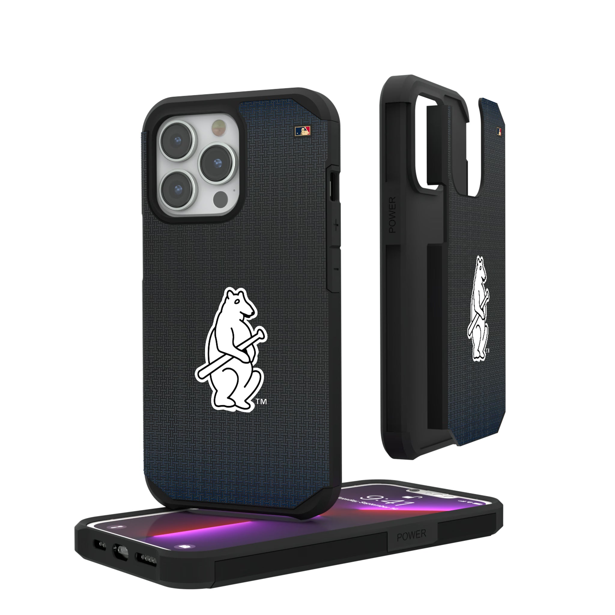 Chicago Cubs 1914 - Cooperstown Collection Linen iPhone Rugged Phone Case for Apple iPhone#Device_iPhone 13 Pro