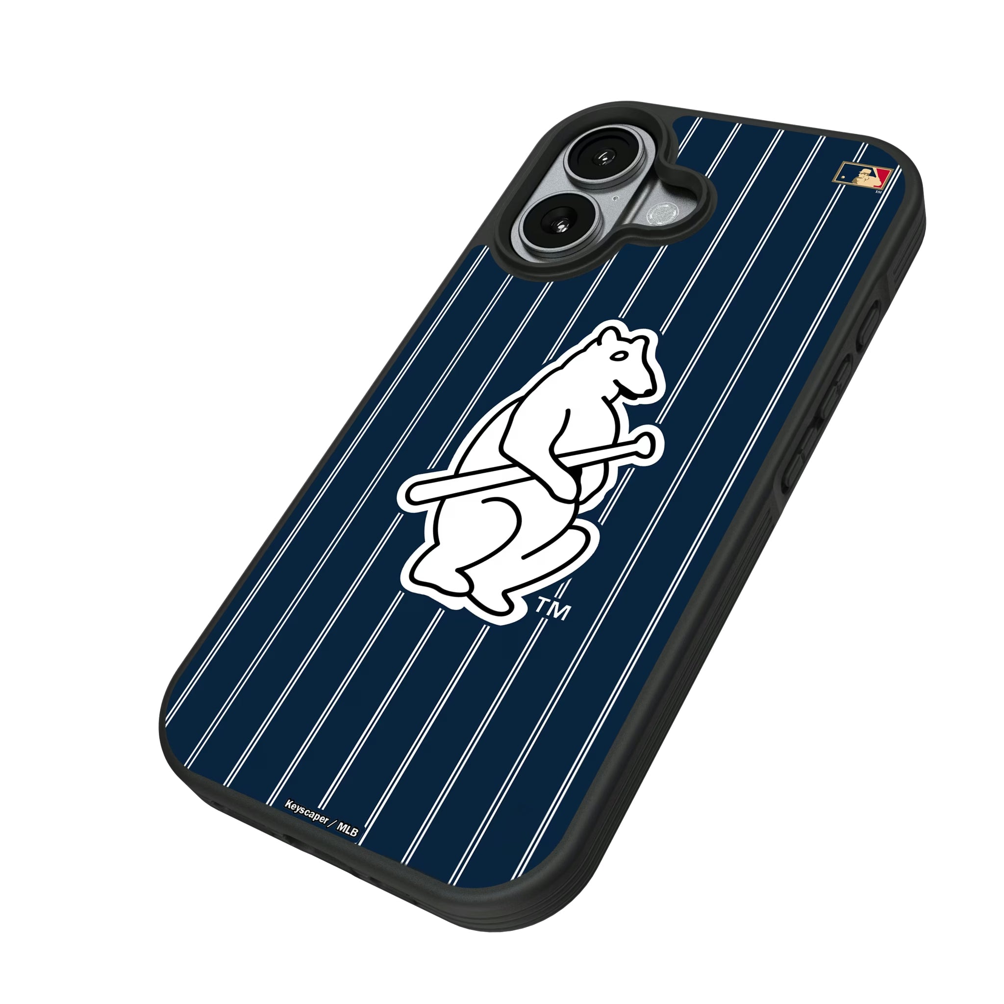 Chicago Cubs 1914 - Cooperstown Collection Pinstripe iPhone Bump Phone Case for Apple iPhone - Isometric View#Device_iPhone 17
