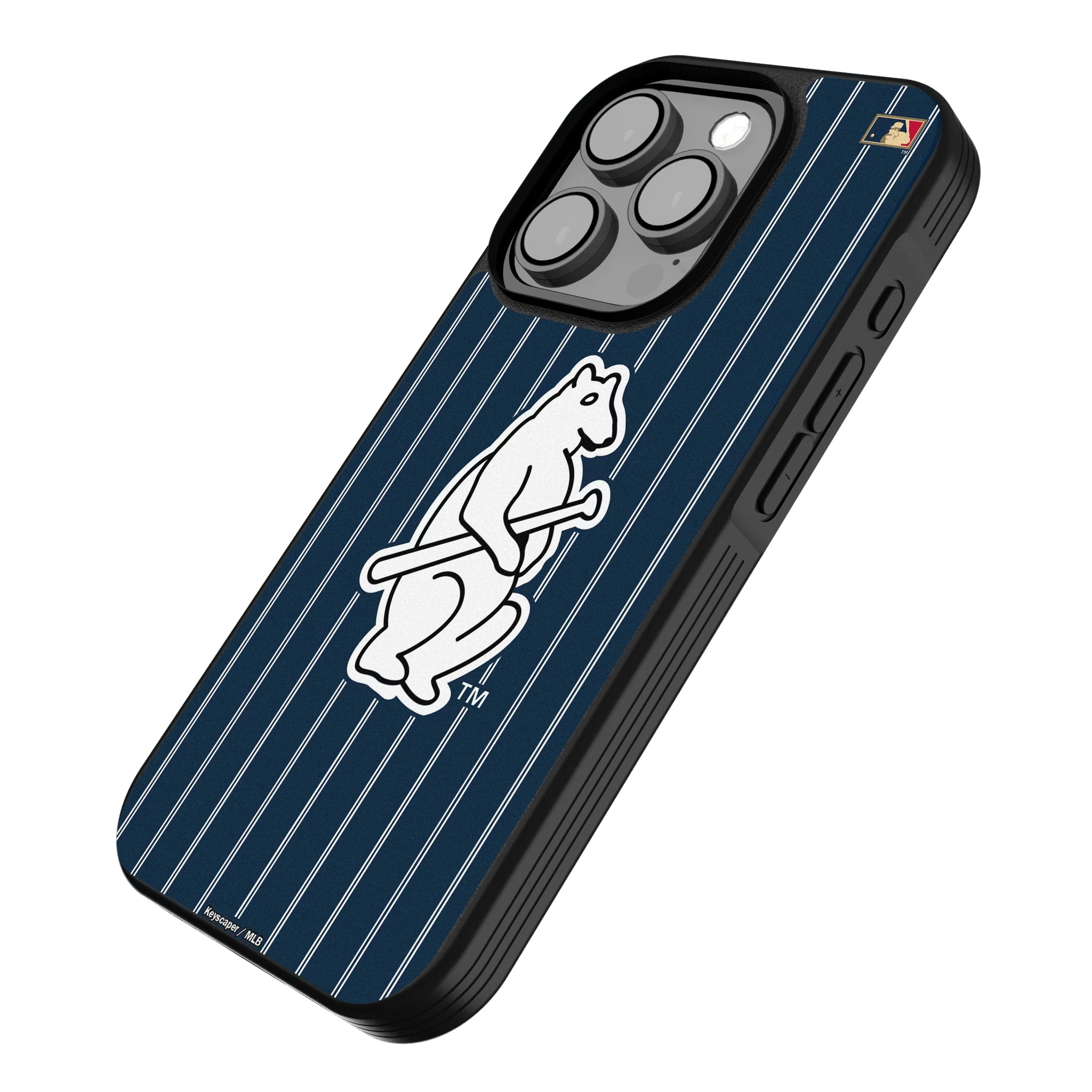 Chicago Cubs 1914 - Cooperstown Collection Pinstripe iPhone Bump Phone Case for Apple iPhone - Isometric View