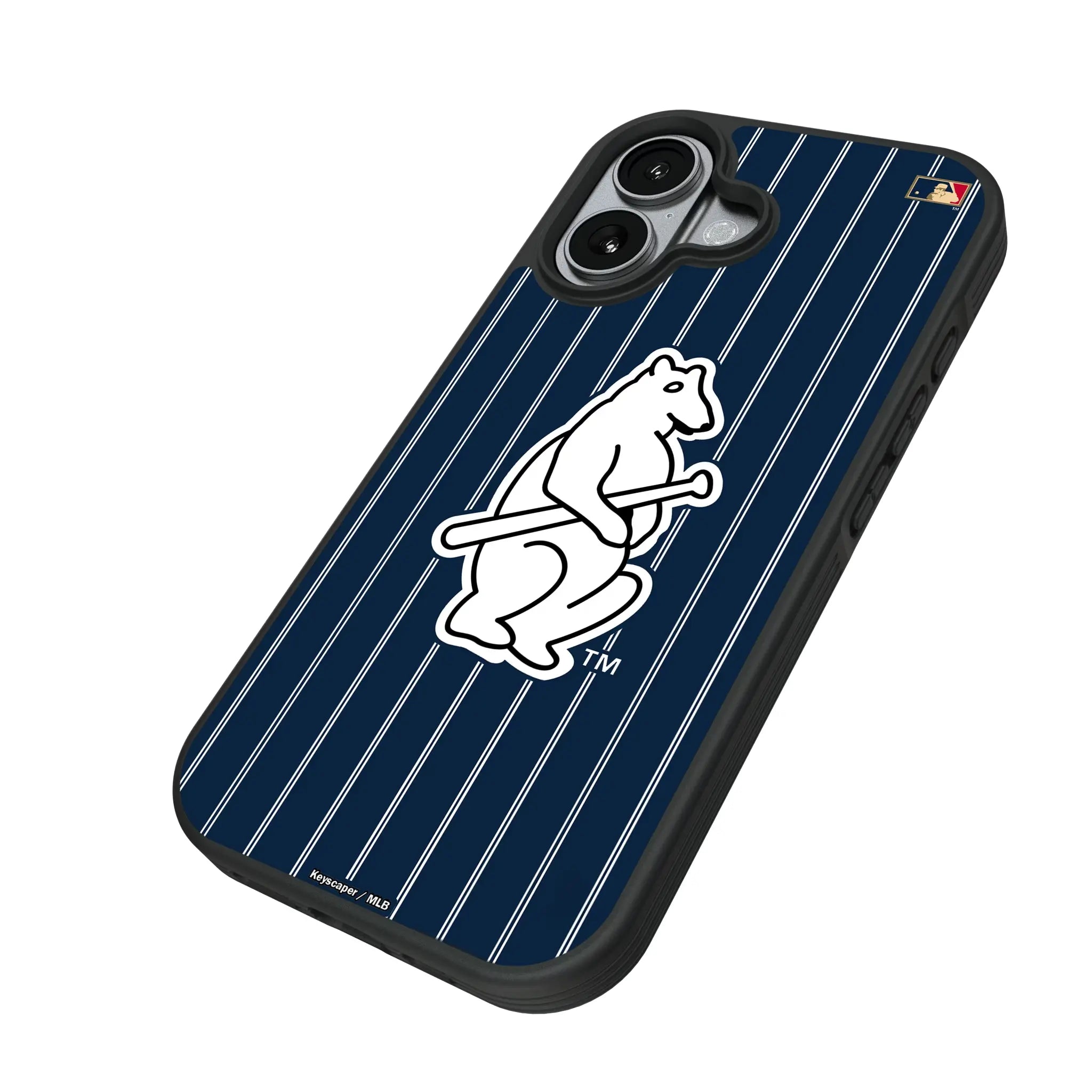 Chicago Cubs 1914 - Cooperstown Collection Pinstripe iPhone Bump Phone Case for Apple iPhone - Isometric View#Device_iPhone 17