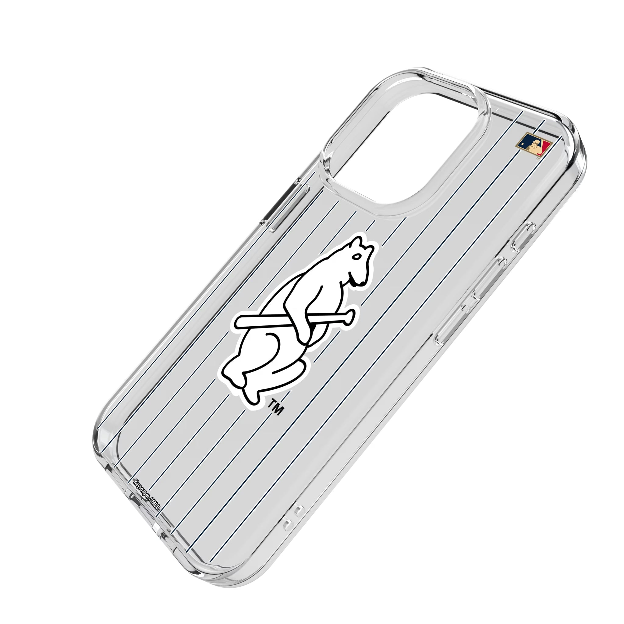 Chicago Cubs 1914 - Cooperstown Collection Pinstripe iPhone Clear Phone Case for Apple iPhone - Isometric View