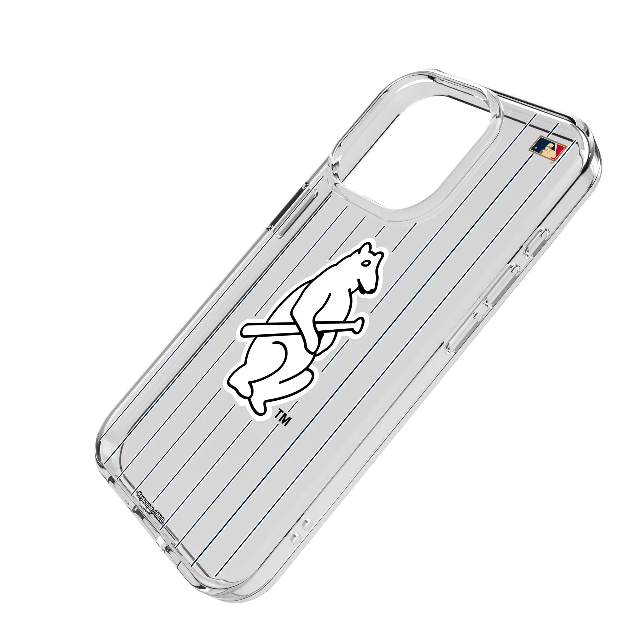 Chicago Cubs 1914 - Cooperstown Collection Pinstripe iPhone Clear Phone Case for Apple iPhone - Isometric View