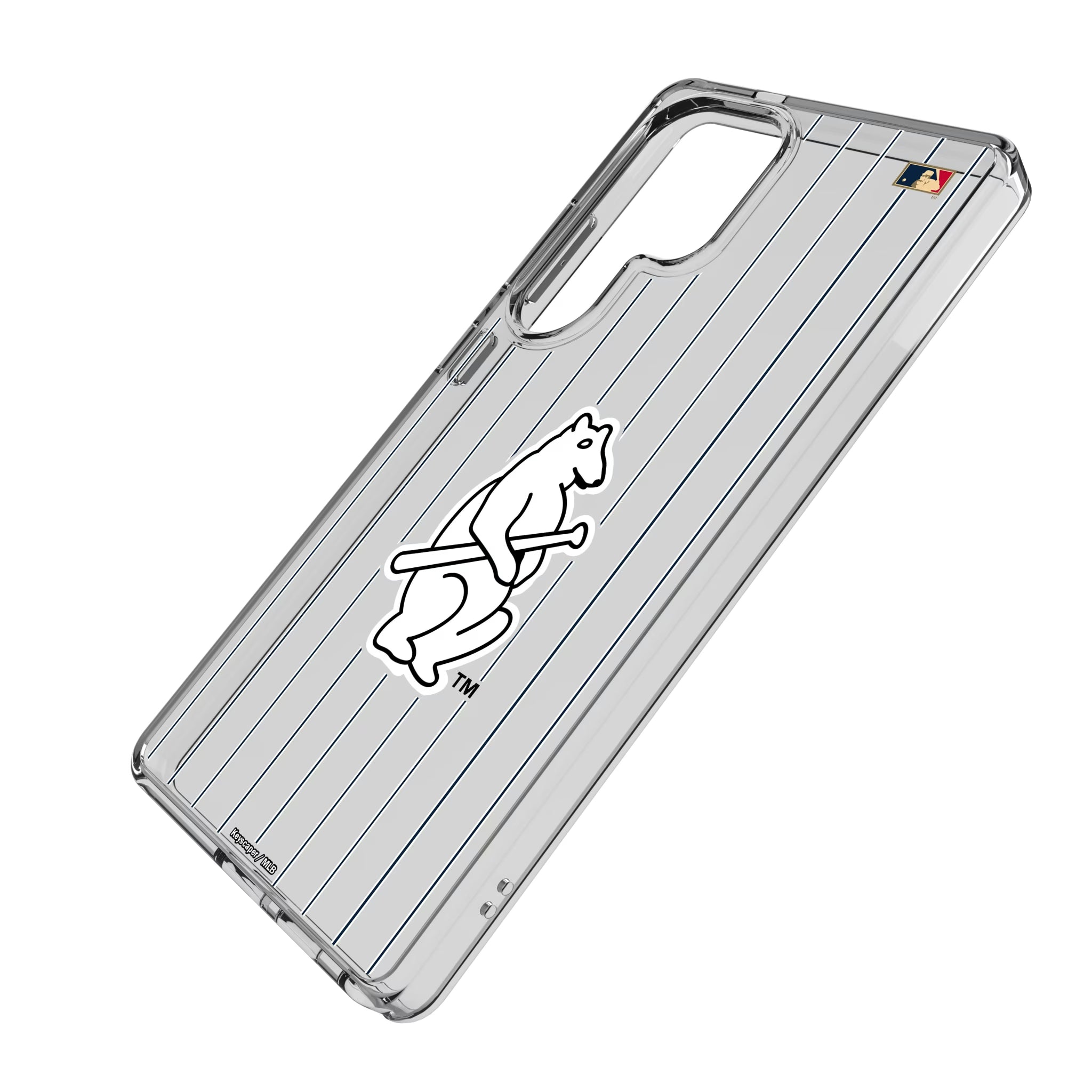 Chicago Cubs 1914 - Cooperstown Collection Pinstripe Galaxy Clear Phone Case for Samsung Galaxy - Isometric View