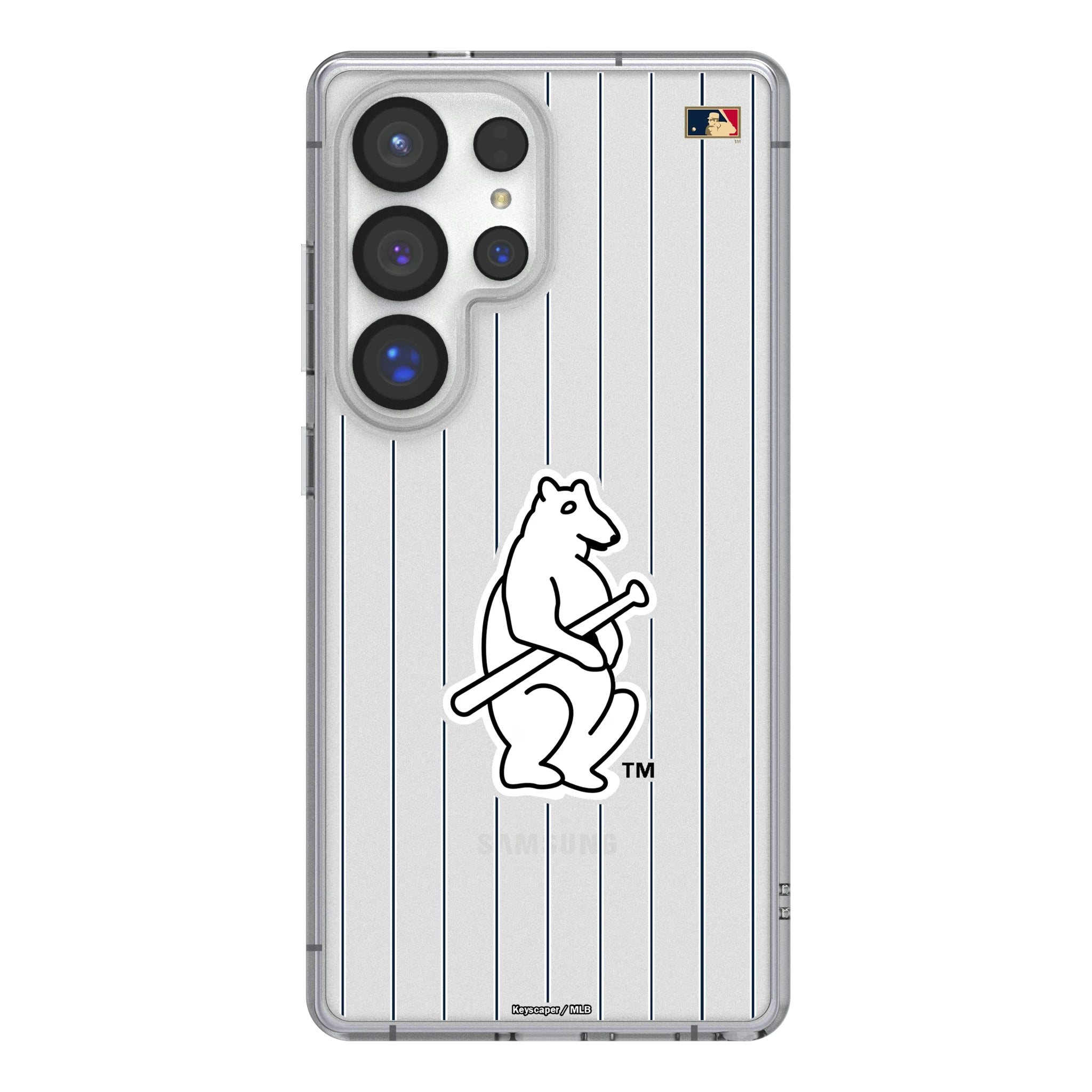 Chicago Cubs 1914 - Cooperstown Collection Pinstripe Galaxy Clear Phone Case for Samsung Galaxy