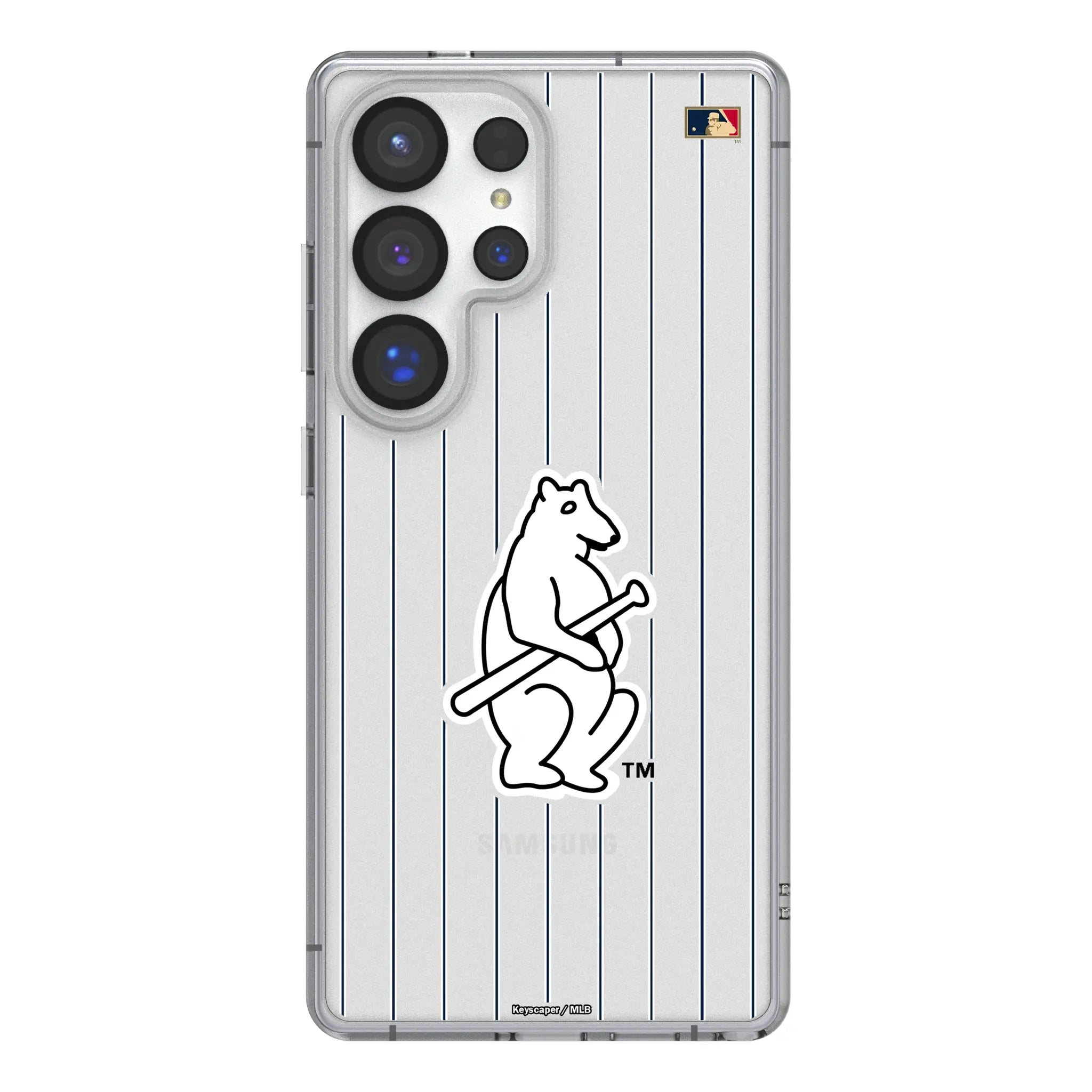 Chicago Cubs 1914 - Cooperstown Collection Pinstripe Galaxy Clear Phone Case for Samsung Galaxy#Device_Galaxy S25 Ultra
