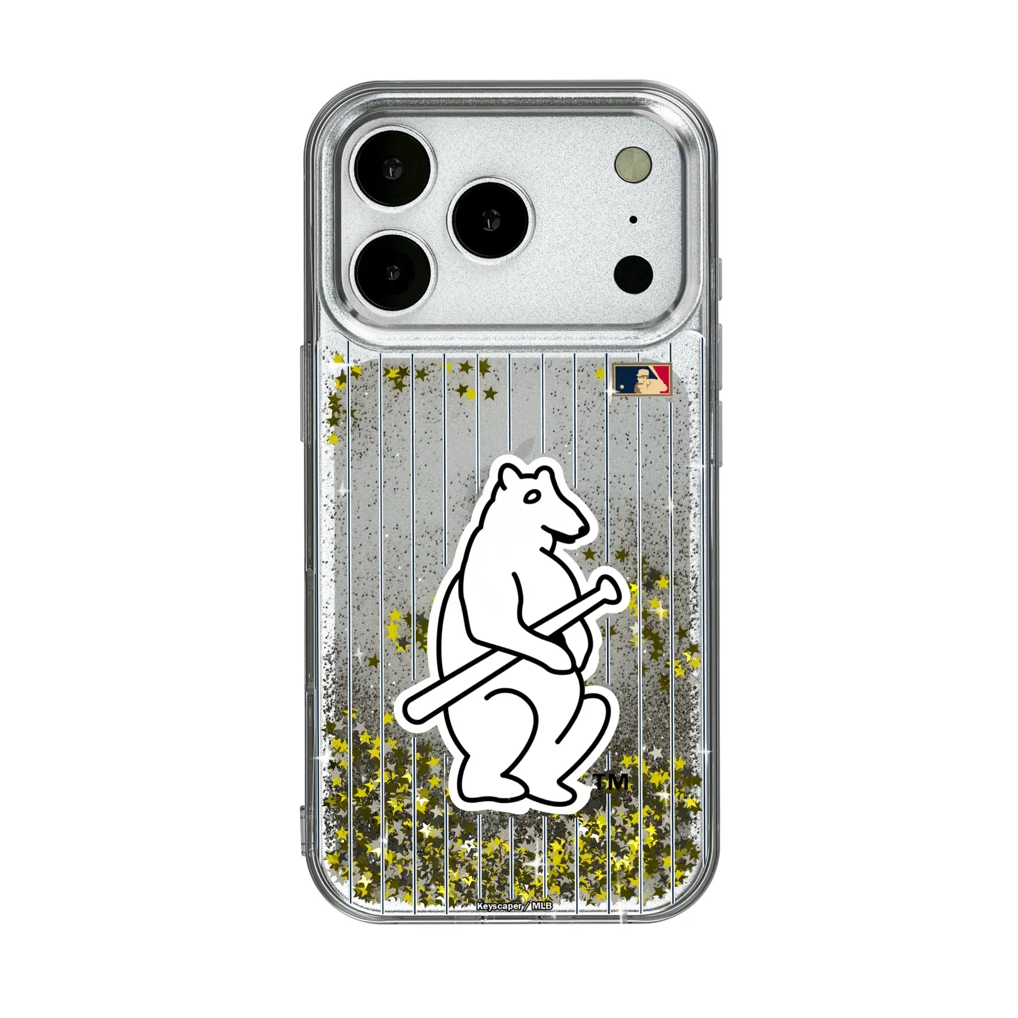 Chicago Cubs 1914 - Cooperstown Collection Pinstripe iPhone Glitter Phone Case for Apple iPhone