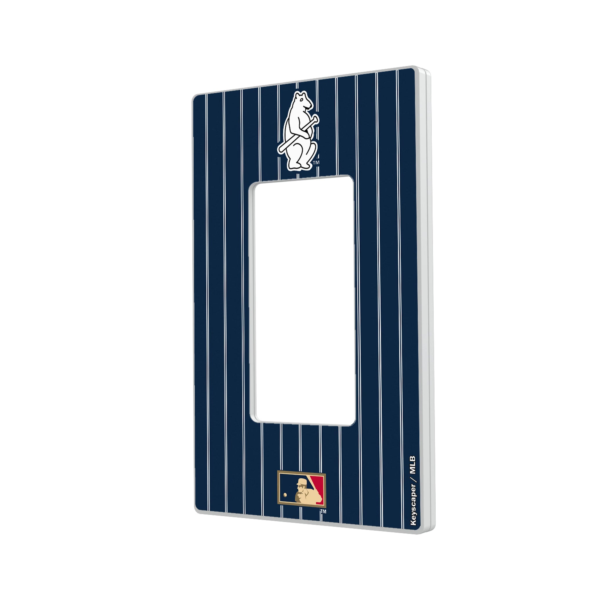 Chicago Cubs 1914 - Cooperstown Collection Pinstripe Hidden-Screw Light Switch Plate#Style_Single Rocker
