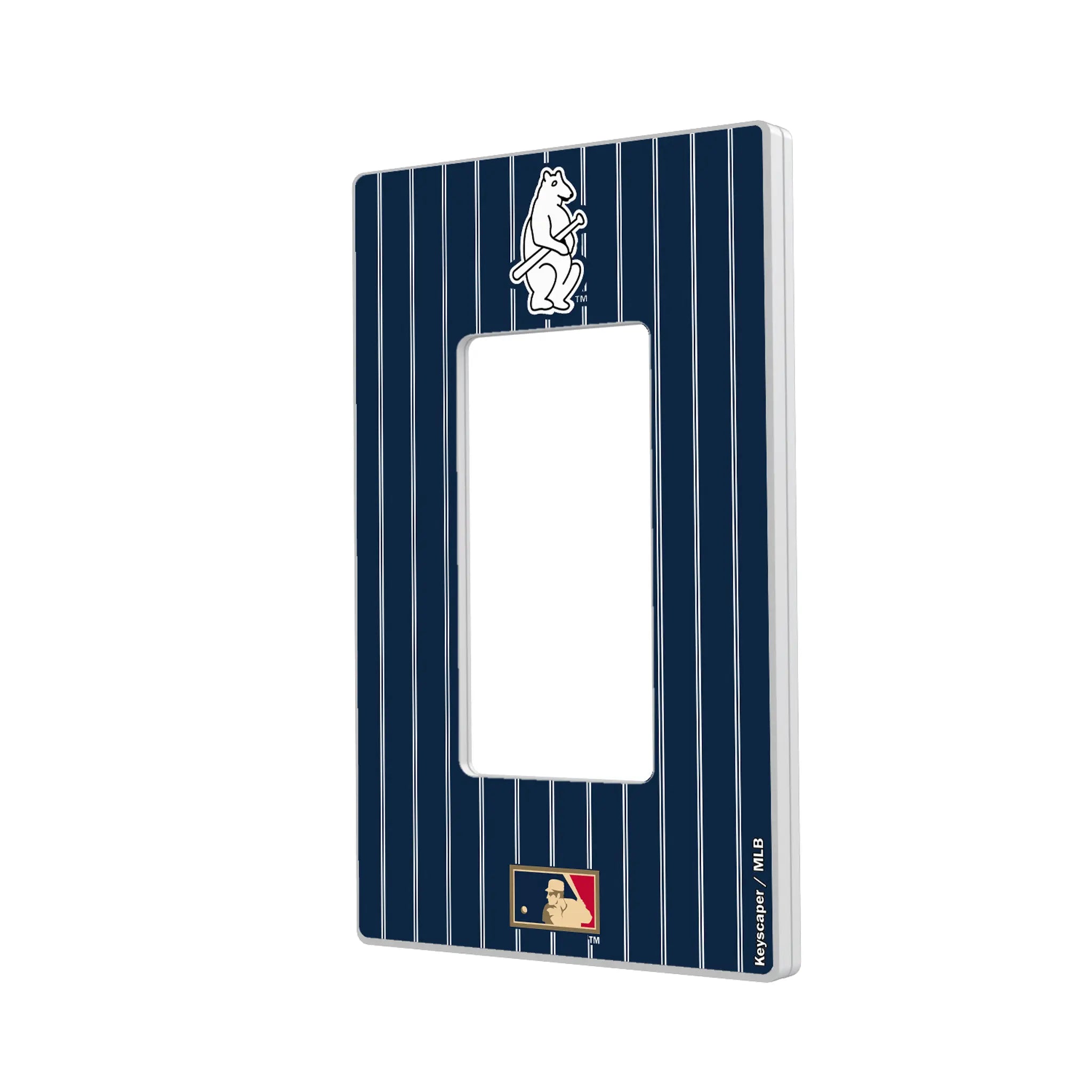Chicago Cubs 1914 - Cooperstown Collection Pinstripe Hidden-Screw Light Switch Plate#Style_Single Rocker