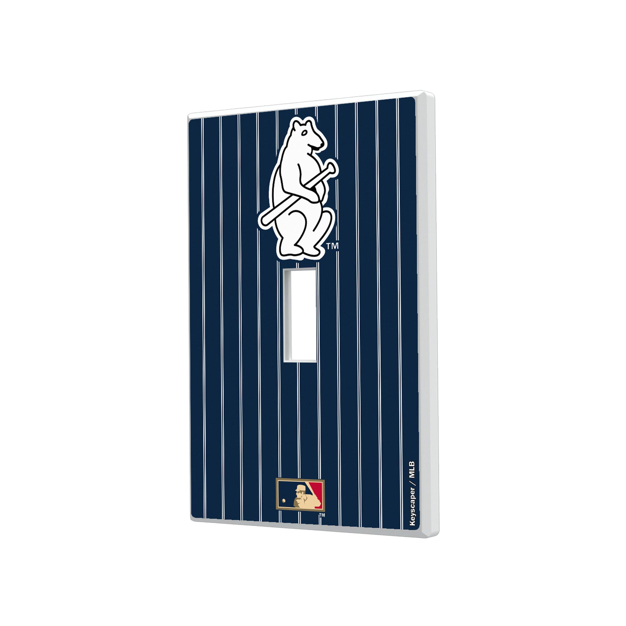 Chicago Cubs 1914 - Cooperstown Collection Pinstripe Hidden-Screw Light Switch Plate#Style_Single Toggle