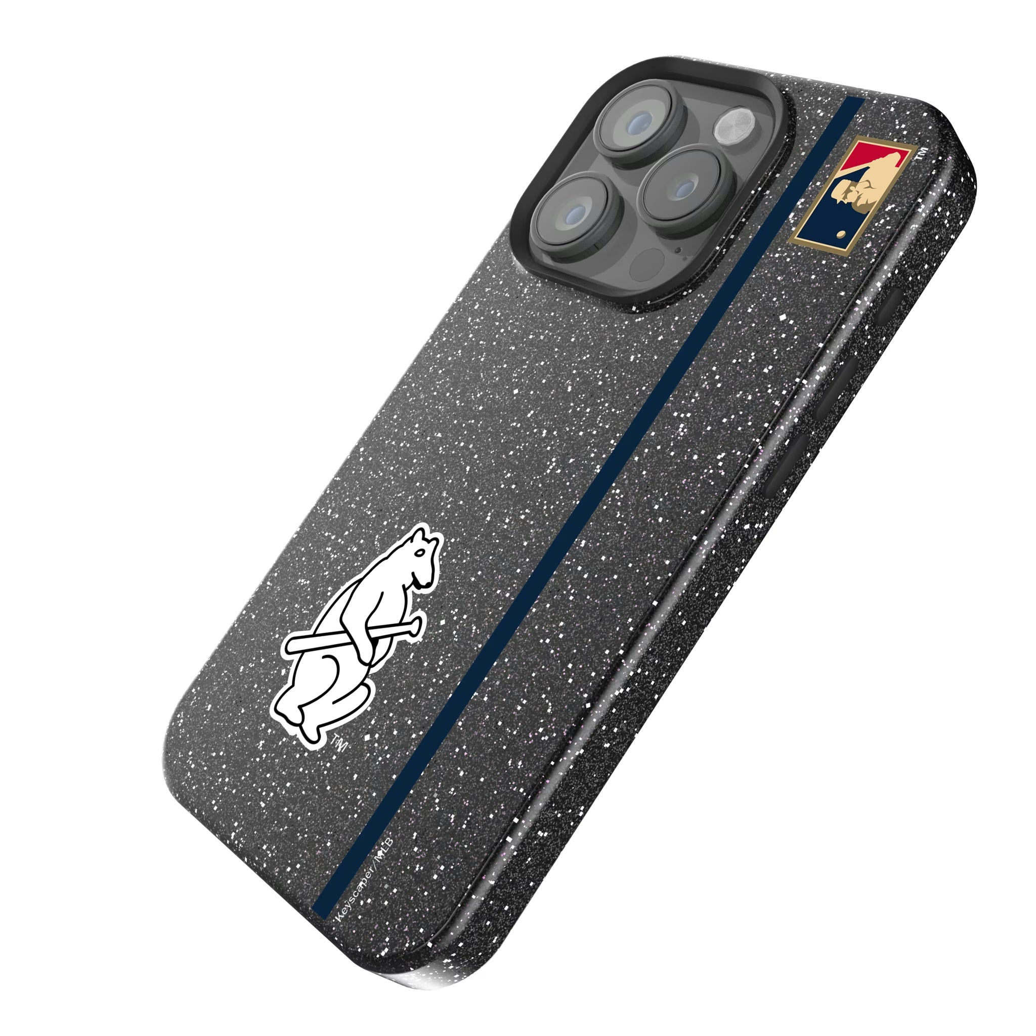 Chicago Cubs 1914 - Cooperstown Collection Sidebar iPhone Bling Phone Case for Apple iPhone - Isometric View