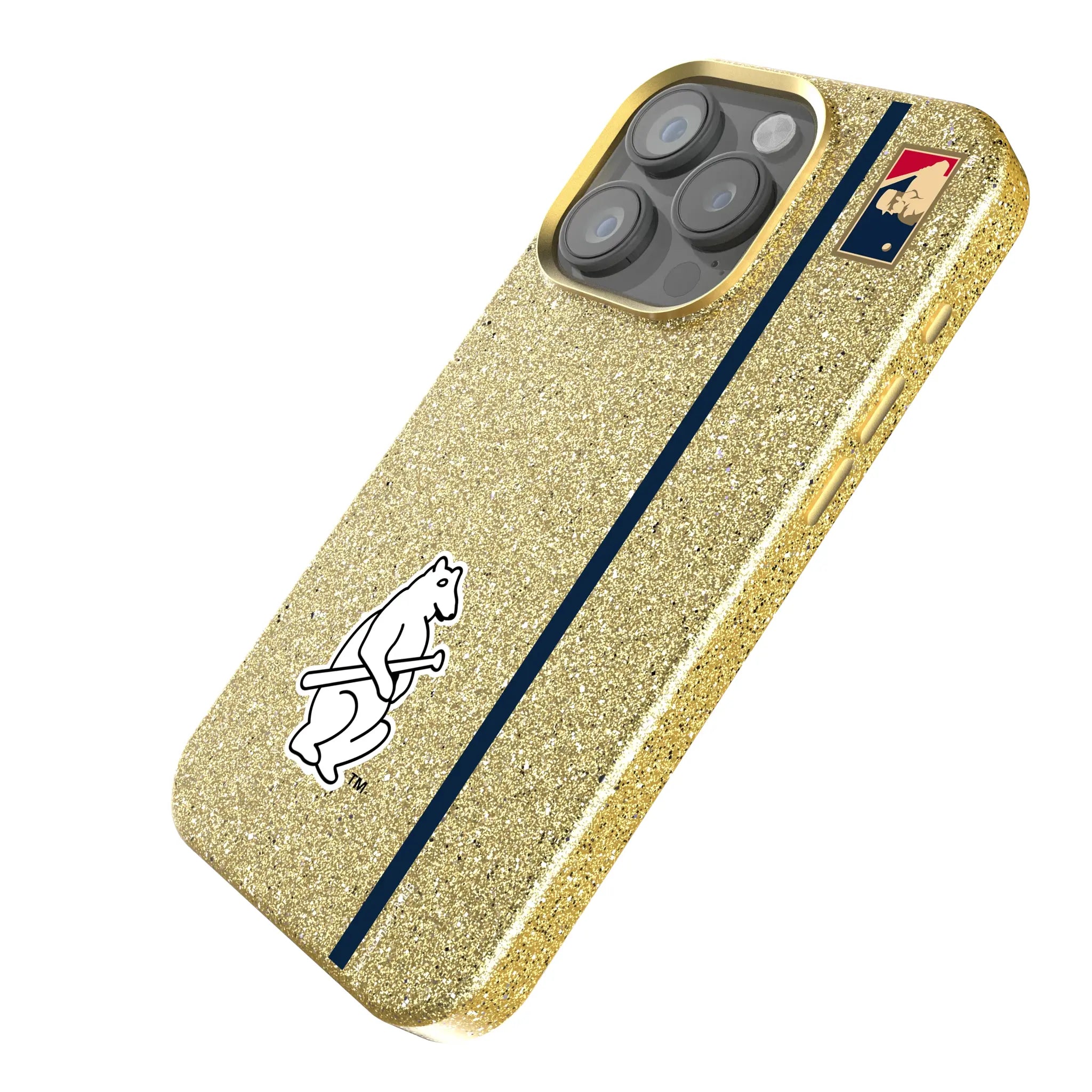 Chicago Cubs 1914 - Cooperstown Collection Sidebar iPhone Bling Phone Case for Apple iPhone - Isometric View