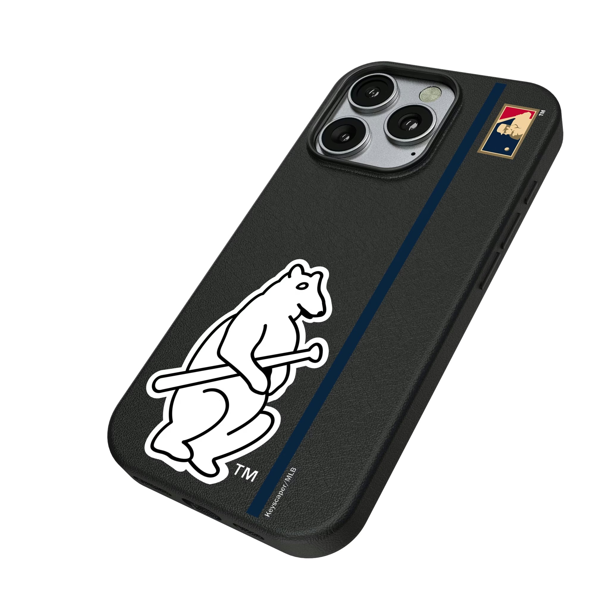 Chicago Cubs 1914 - Cooperstown Collection Sidebar iPhone MagSafe Compatible Phone Case for Apple iPhone - Isometric View