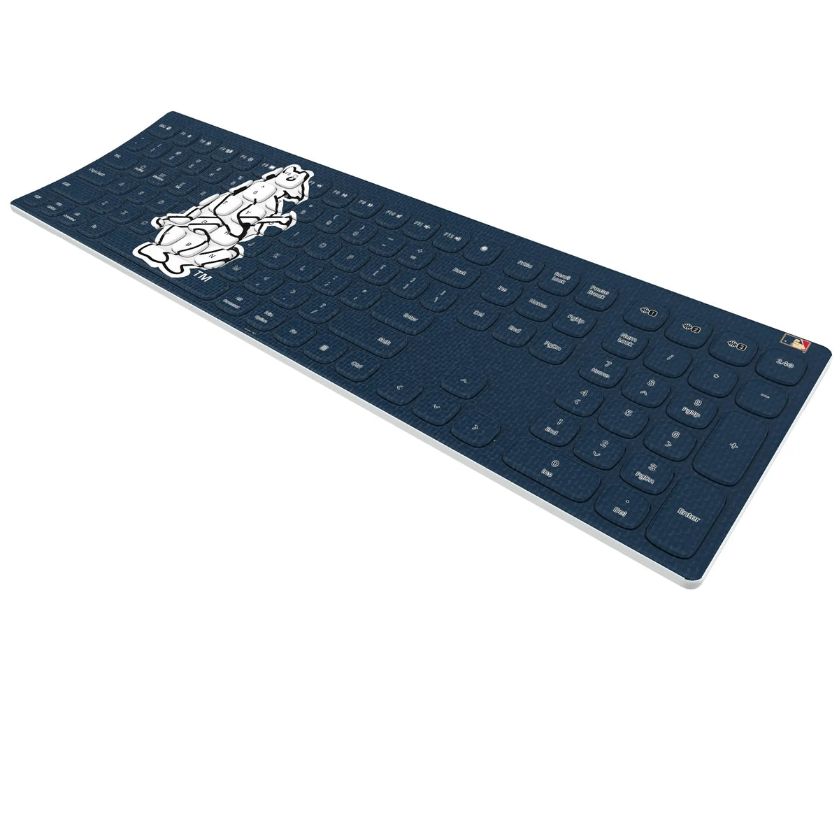 Chicago Cubs 1914 - Cooperstown Collection Solid KKB605 Curved Wireless Keyboard - Isometric View