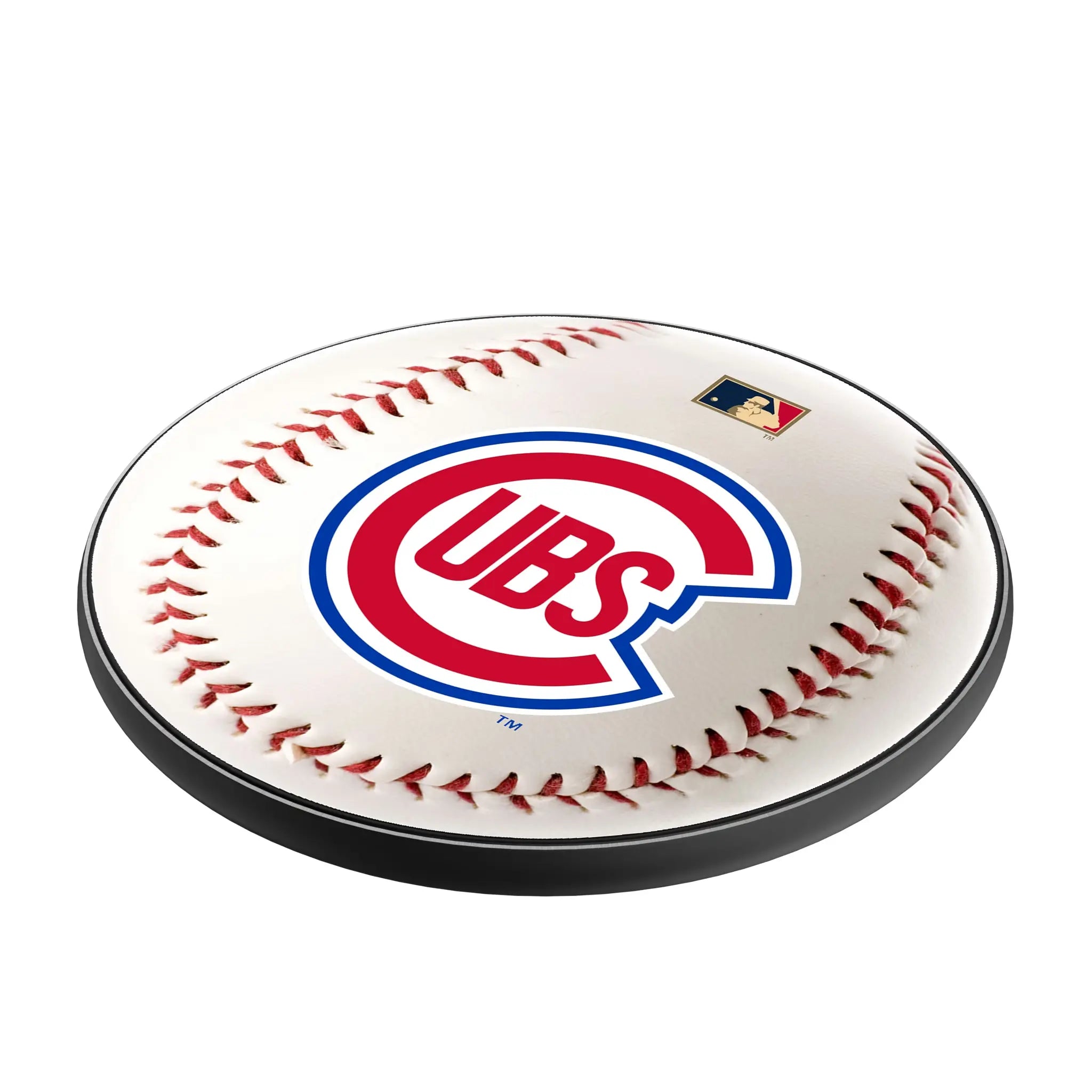 Chicago Cubs 1948-1956 - Cooperstown Collection Baseball 15-Watt Wireless Charger - Isometric View