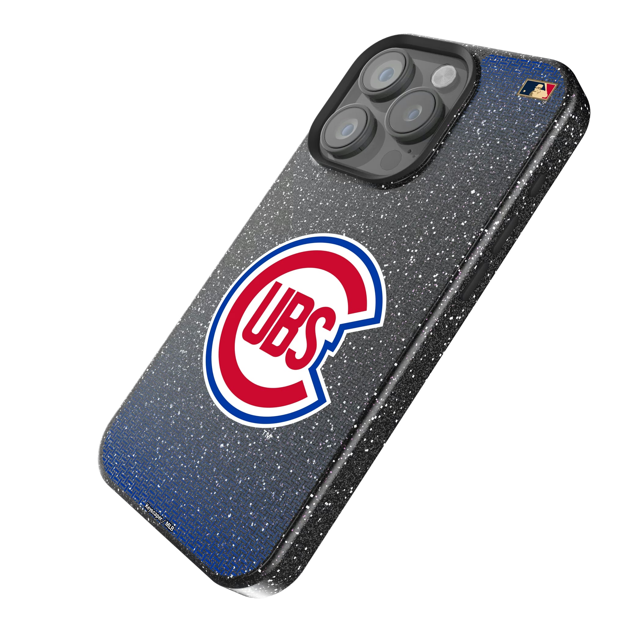 Chicago Cubs 1948-1956 - Cooperstown Collection Linen iPhone Bling Phone Case for Apple iPhone - Isometric View