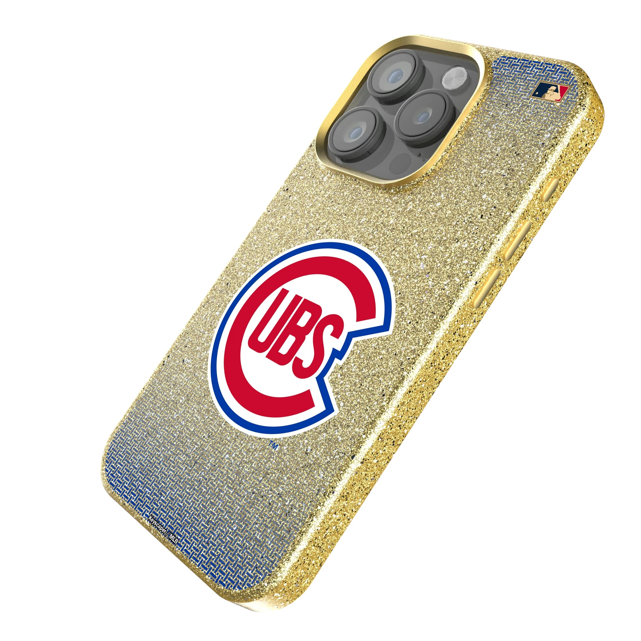 Chicago Cubs 1948-1956 - Cooperstown Collection Linen iPhone Bling Phone Case for Apple iPhone - Isometric View