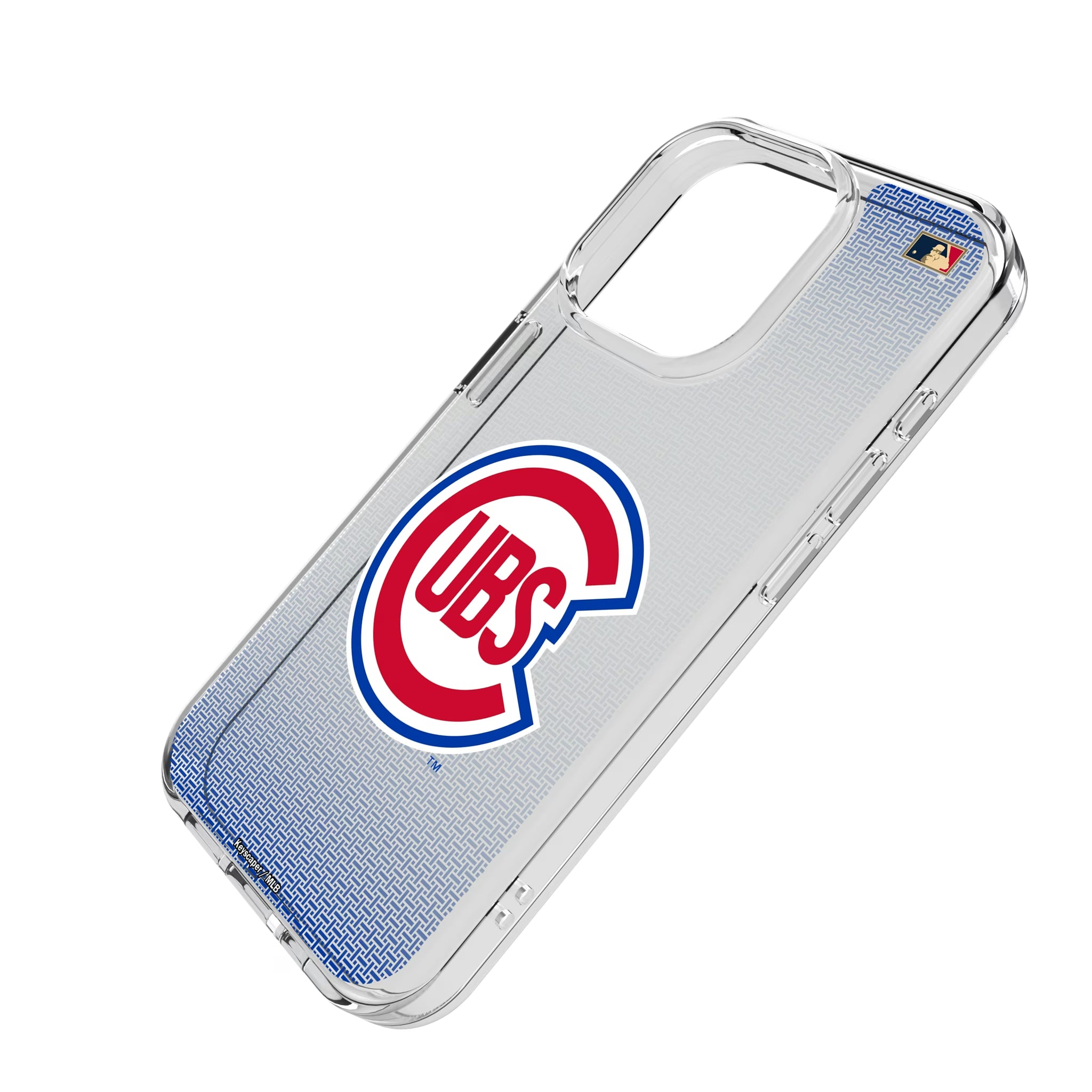 Chicago Cubs 1948-1956 - Cooperstown Collection Linen iPhone Clear Phone Case for Apple iPhone - Isometric View