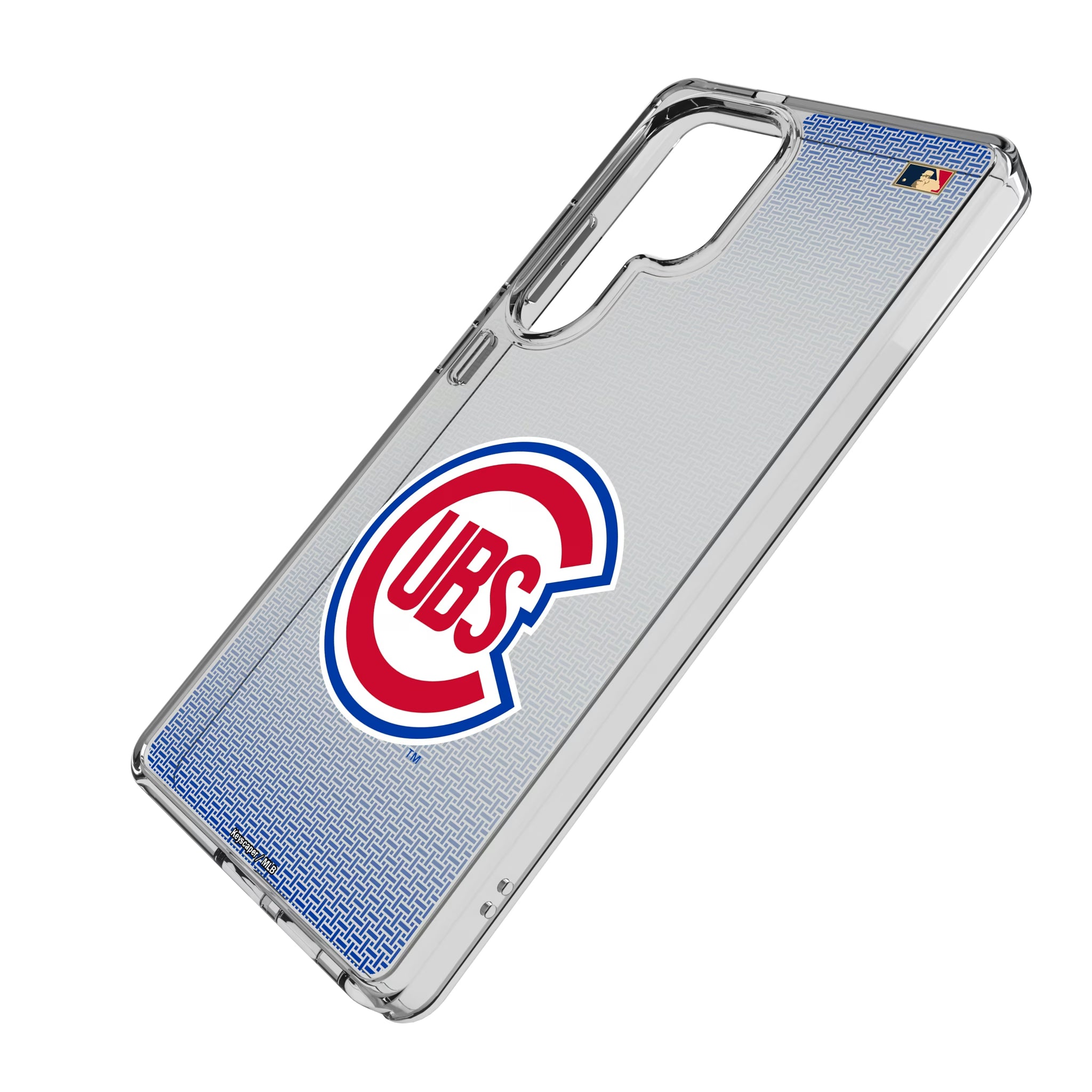 Chicago Cubs 1948-1956 - Cooperstown Collection Linen Galaxy Clear Phone Case for Samsung Galaxy - Isometric View