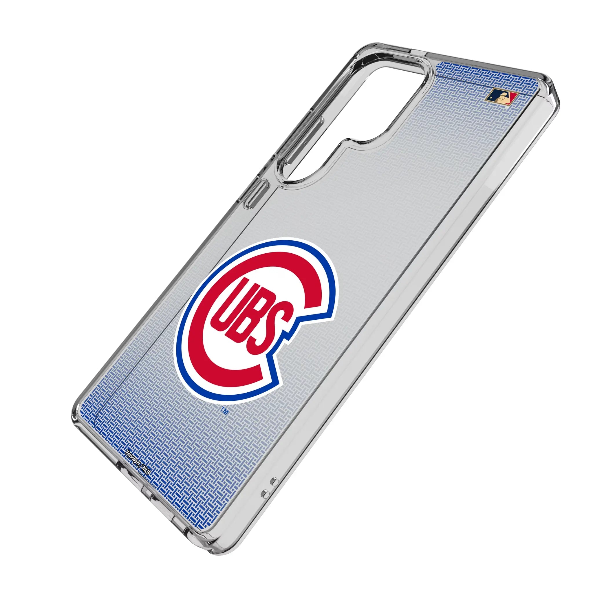 Chicago Cubs 1948-1956 - Cooperstown Collection Linen Galaxy Clear Phone Case for Samsung Galaxy - Isometric View#Device_Galaxy S25 Ultra
