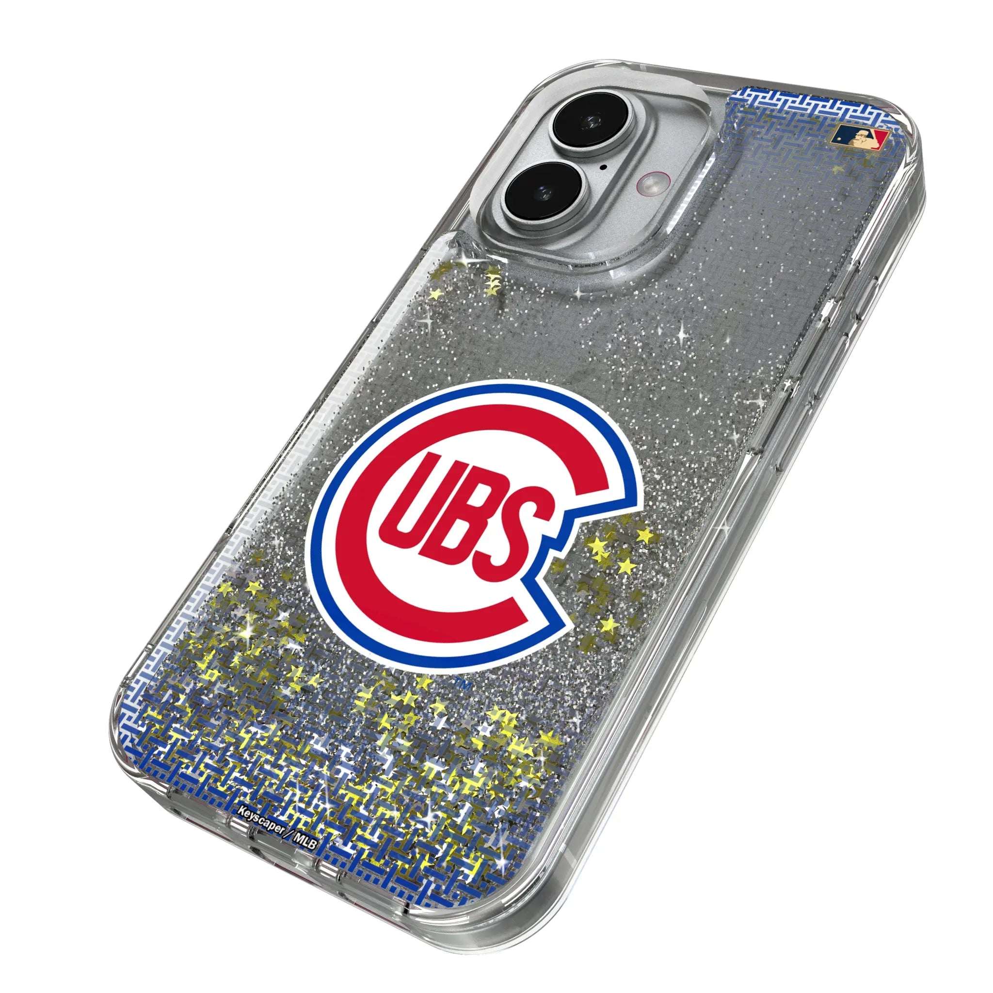 Chicago Cubs 1948-1956 - Cooperstown Collection Linen iPhone Glitter Phone Case for Apple iPhone - Isometric View