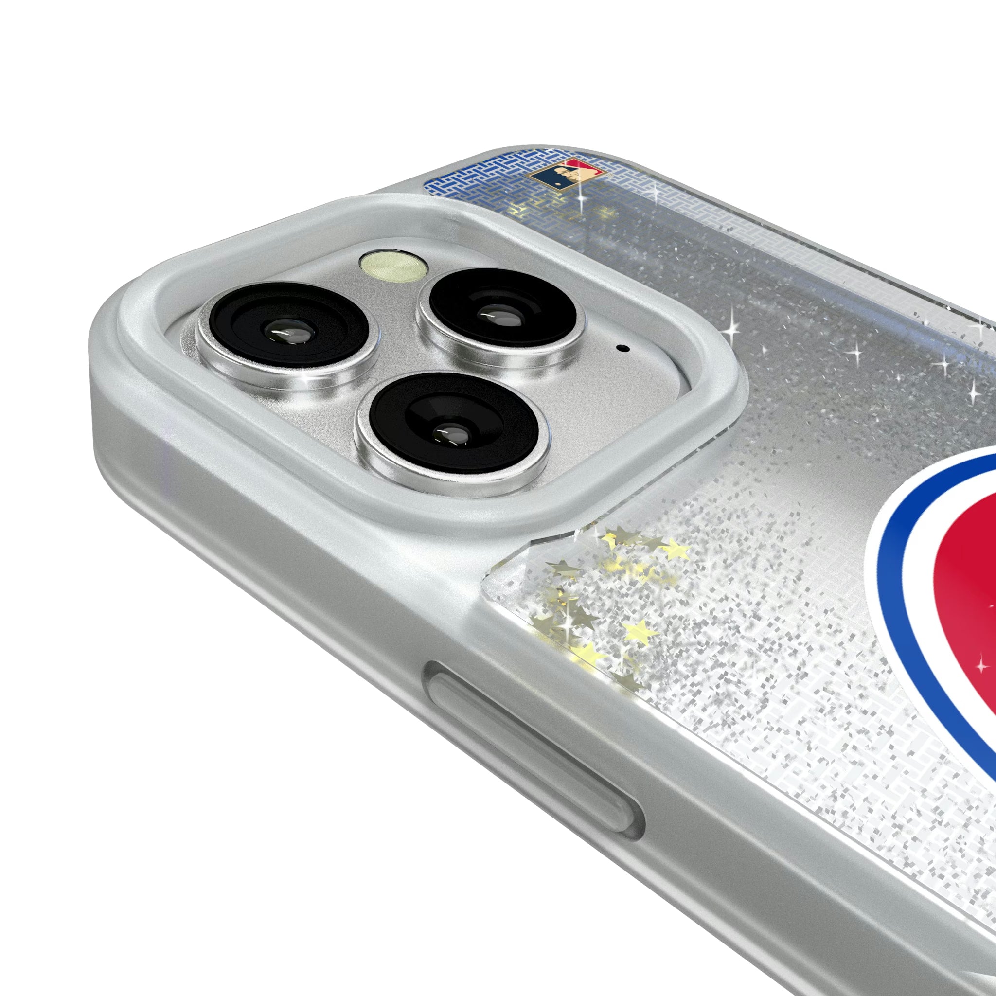 Chicago Cubs 1948-1956 - Cooperstown Collection Linen iPhone Glitter Phone Case for Apple iPhone - Detail#Device_iPhone 16 Pro