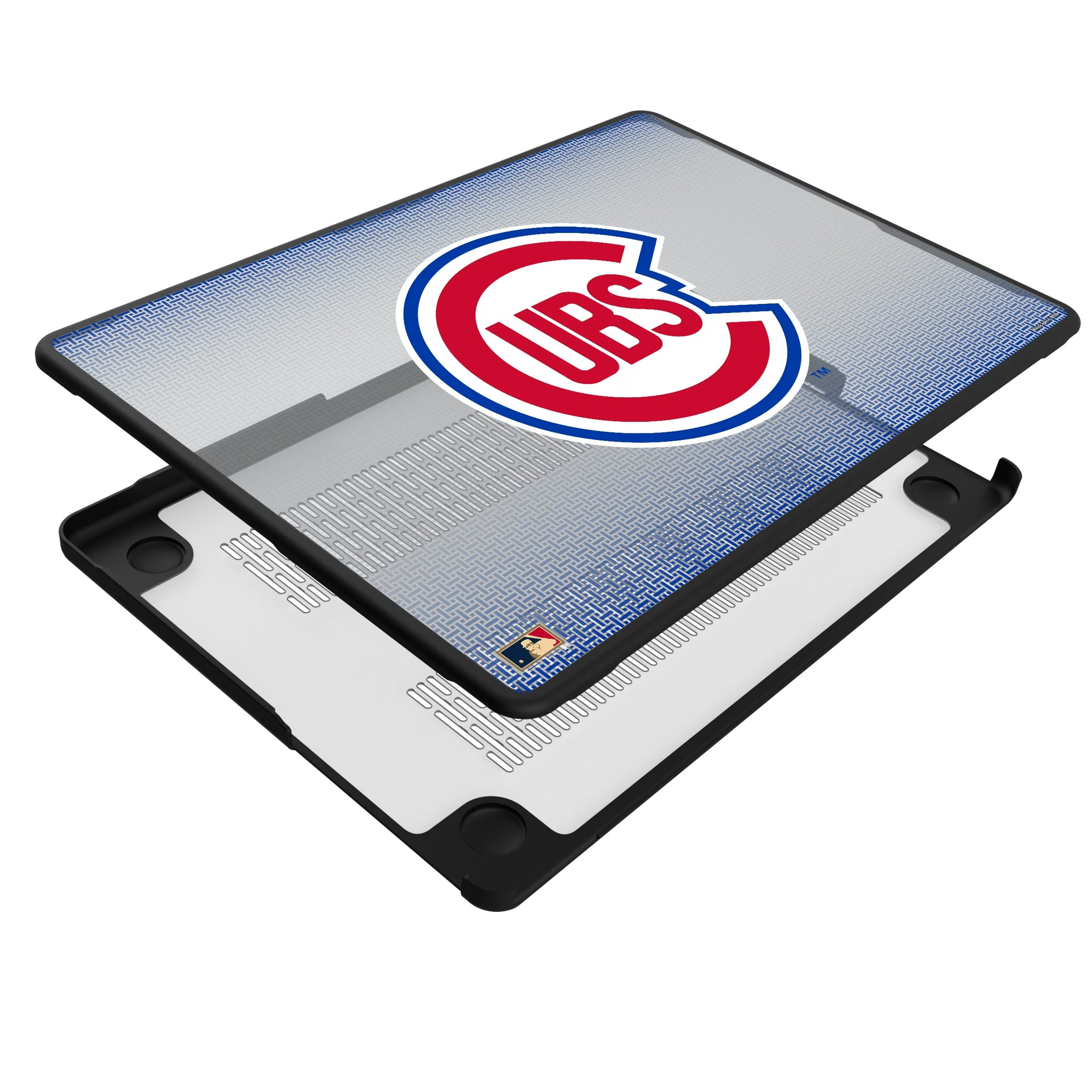 Chicago Cubs 1948-1956 - Cooperstown Collection Linen MacBook Laptop Case for Apple MacBook - Isometric View#Device_MacBook Pro (14-inch, 2021) / MacBook Pro (14-inch, 2023) / MacBook Pro (14-inch, 2024)