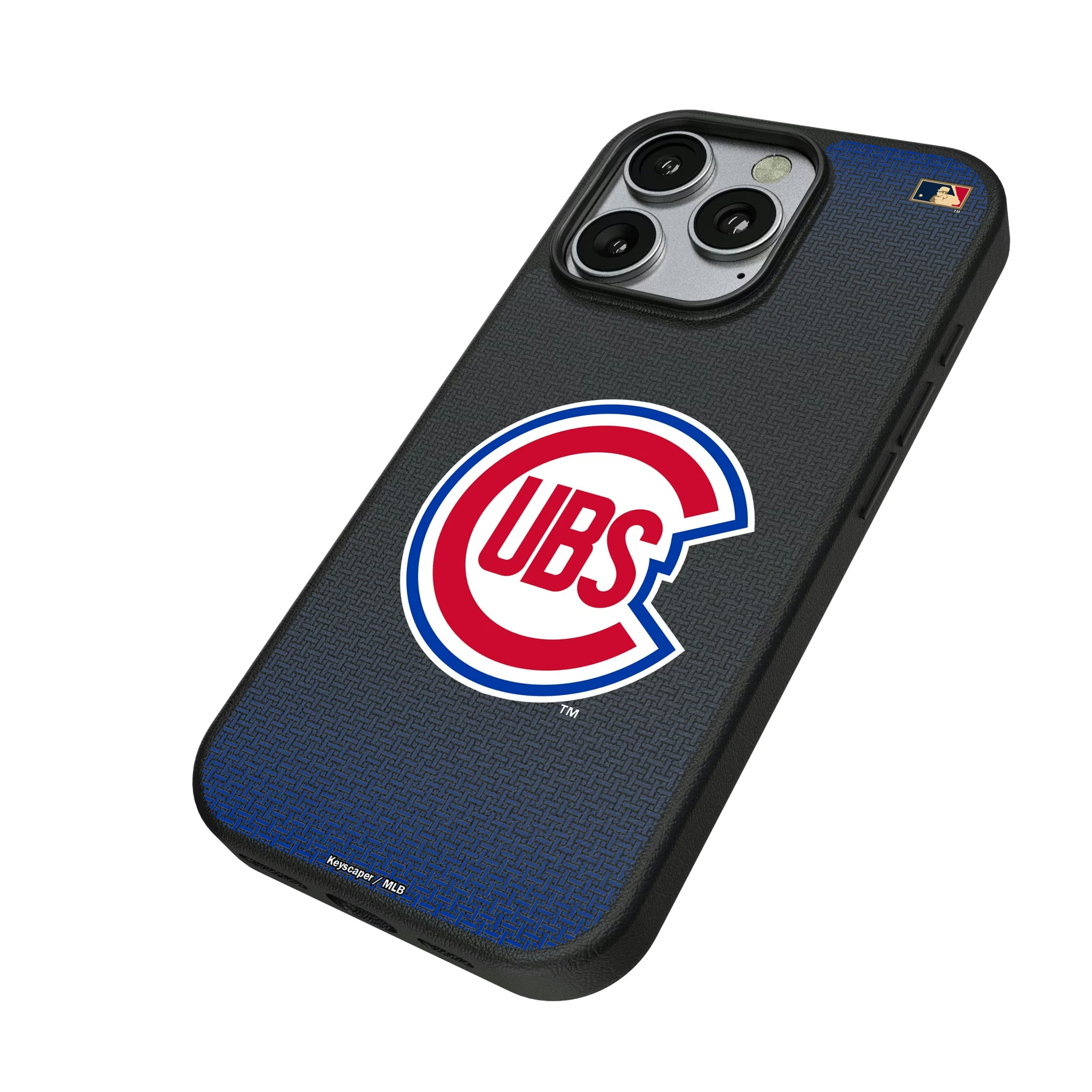 Chicago Cubs 1948-1956 - Cooperstown Collection Linen iPhone MagSafe Compatible Phone Case for Apple iPhone - Isometric View