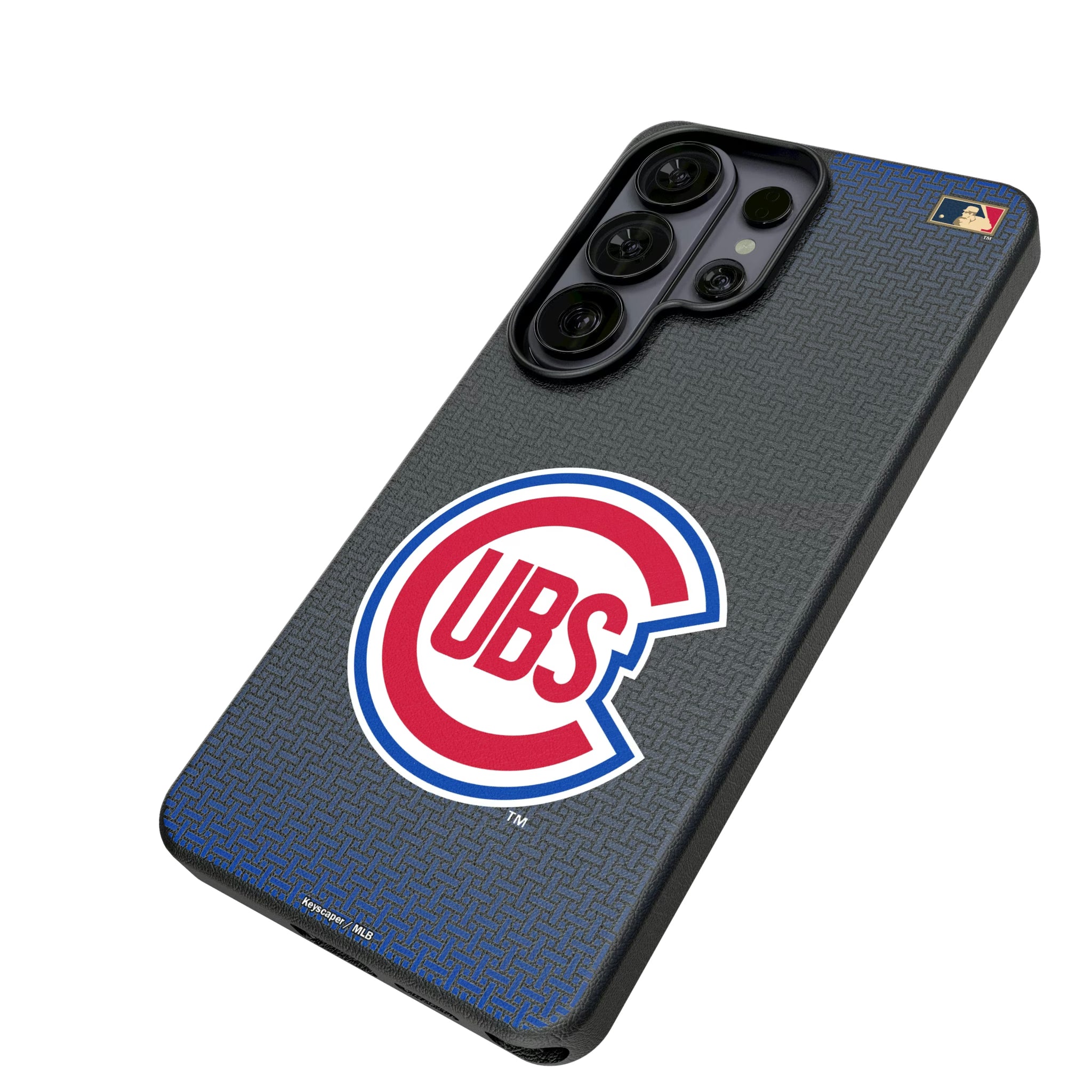 Chicago Cubs 1948-1956 - Cooperstown Collection Linen Galaxy MagSafe Compatible Phone Case for Samsung Galaxy - Isometric View