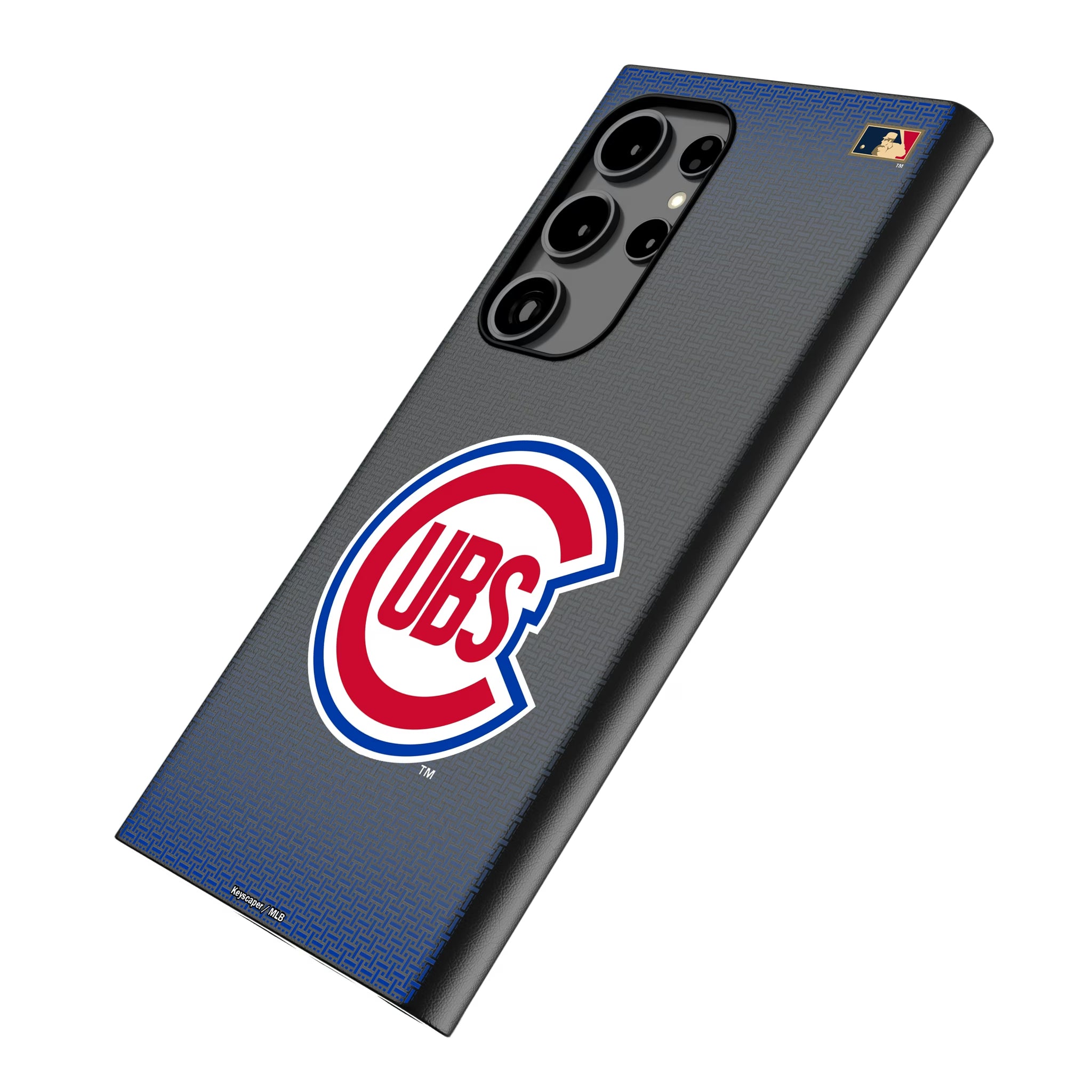 Chicago Cubs 1948-1956 - Cooperstown Collection Linen Galaxy MagSafe Compatible Phone Case for Samsung Galaxy - Isometric View
