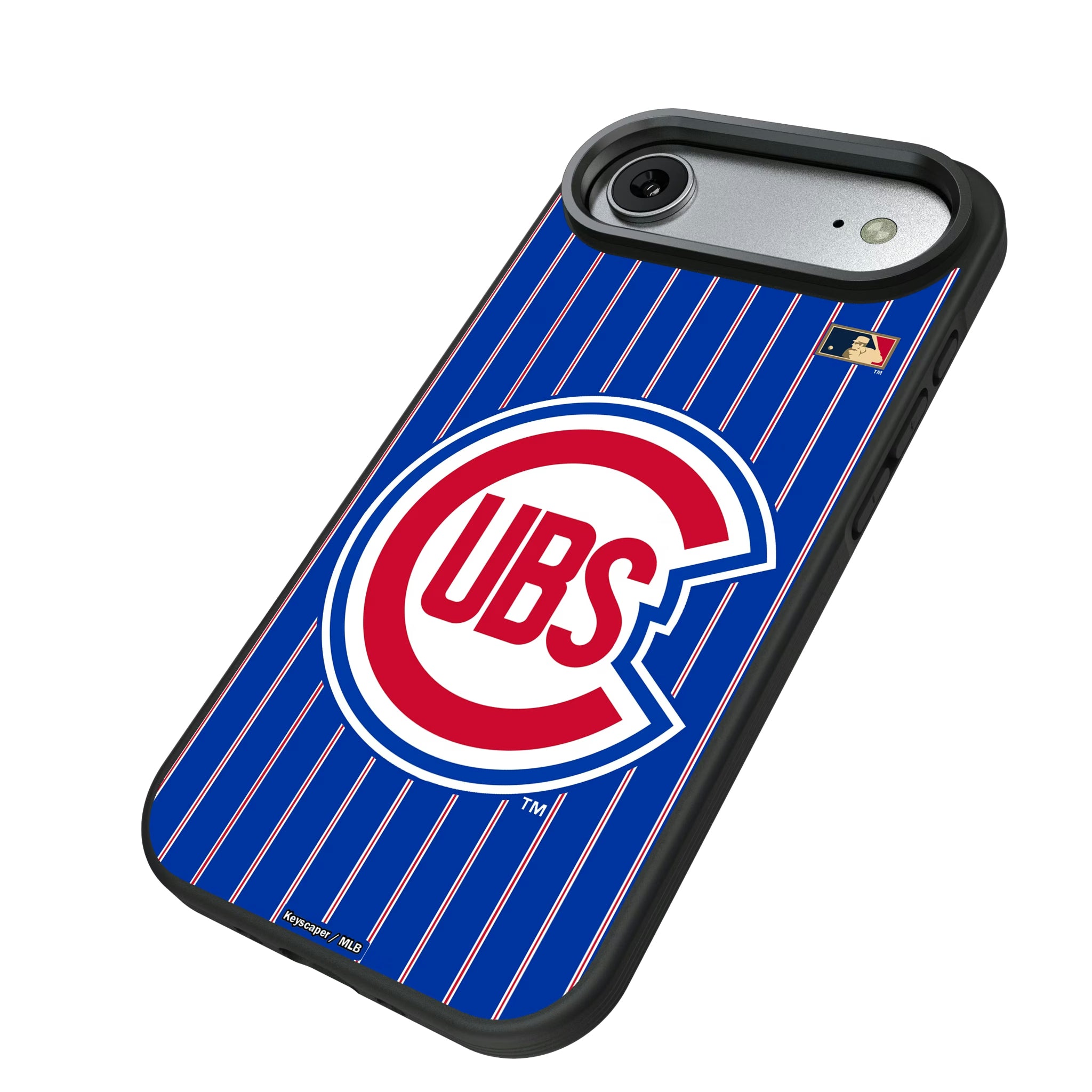 Chicago Cubs 1948-1956 - Cooperstown Collection Pinstripe iPhone Bump Phone Case for Apple iPhone - Isometric View#Device_iPhone Air