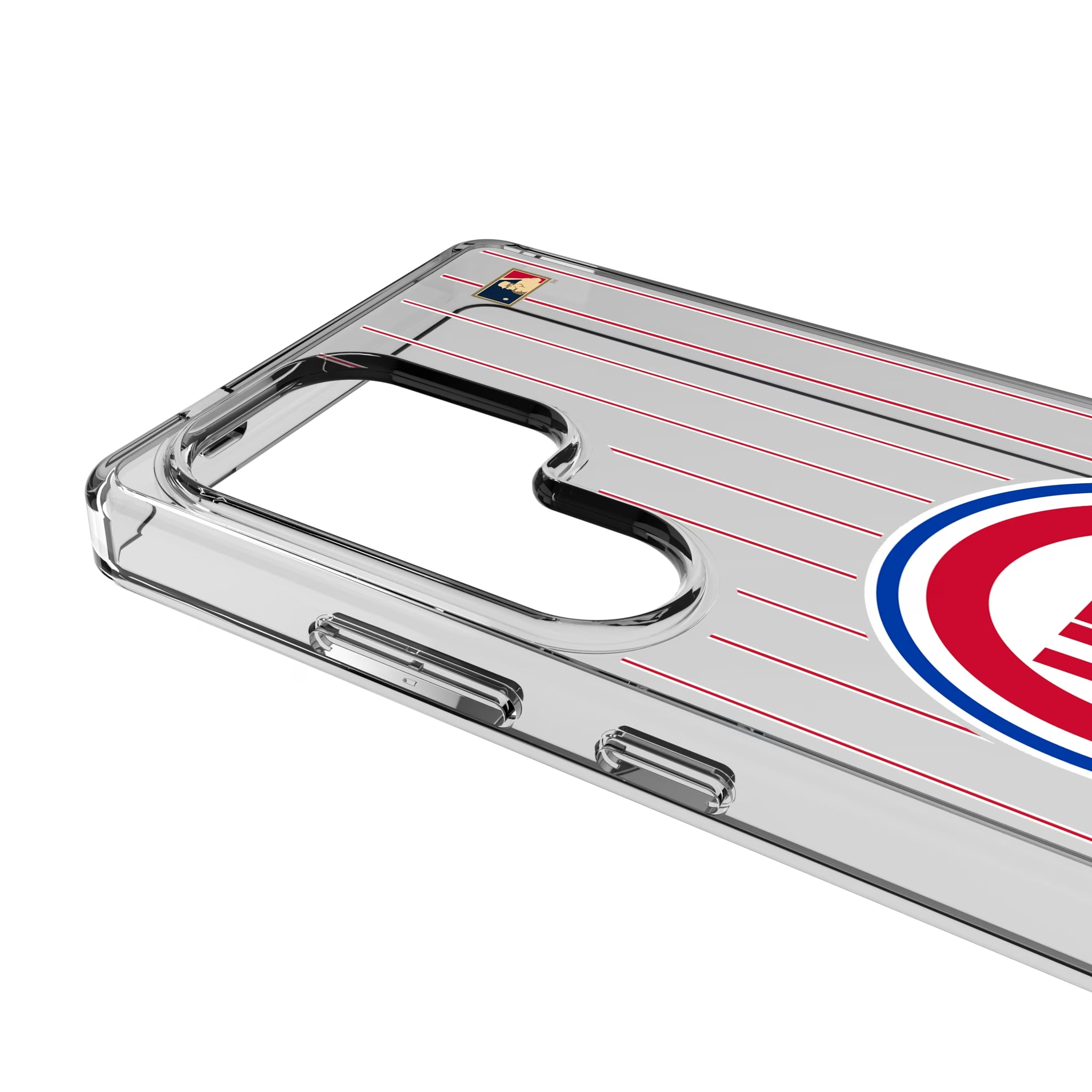 Chicago Cubs 1948-1956 - Cooperstown Collection Pinstripe Galaxy Clear Phone Case for Samsung Galaxy - Detail