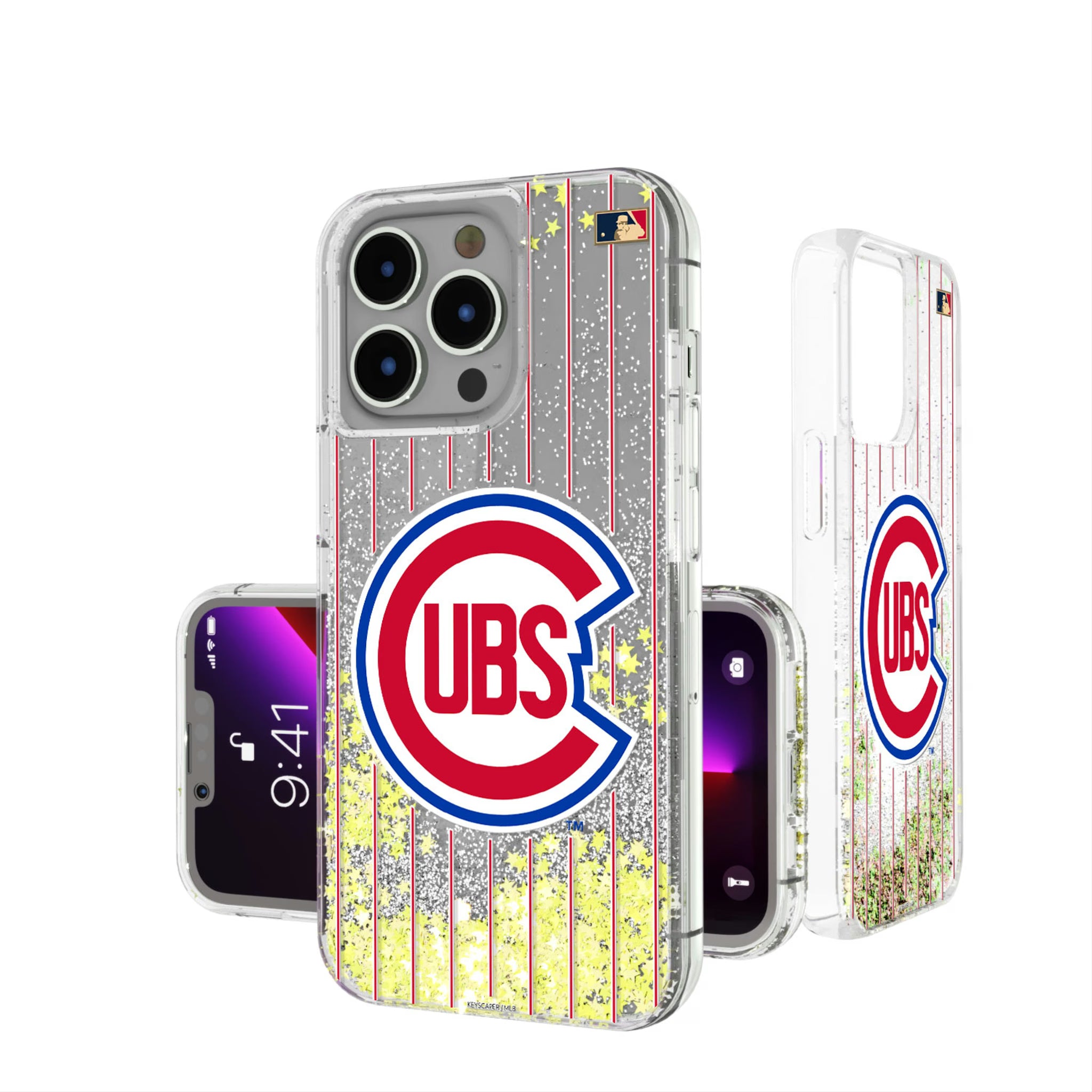 Chicago Cubs 1948-1956 - Cooperstown Collection Pinstripe iPhone Glitter Phone Case for Apple iPhone