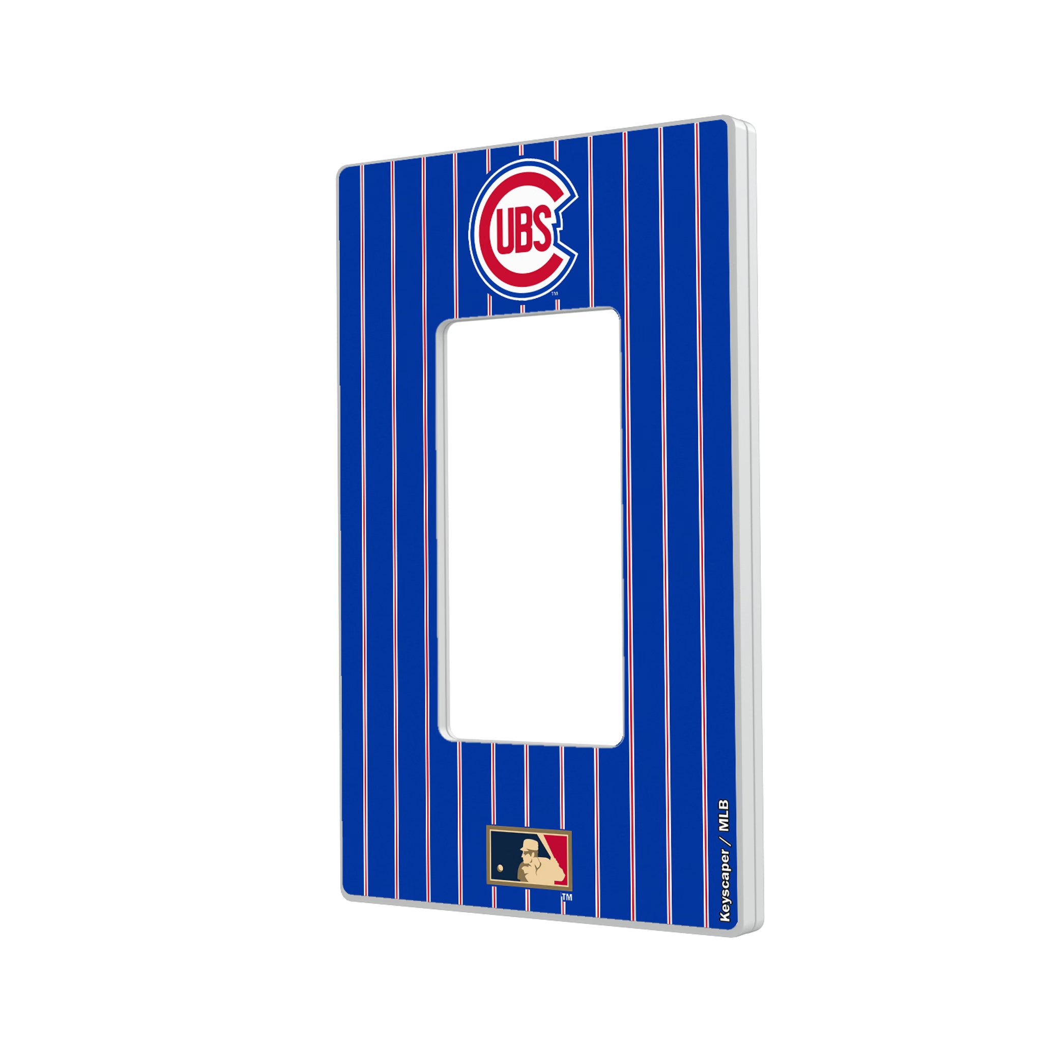 Chicago Cubs 1948-1956 - Cooperstown Collection Pinstripe Hidden-Screw Light Switch Plate#Style_Single Rocker