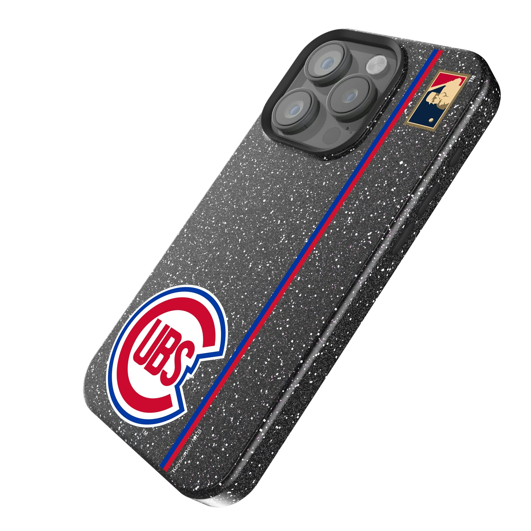Chicago Cubs 1948-1956 - Cooperstown Collection Sidebar iPhone Bling Phone Case for Apple iPhone - Isometric View