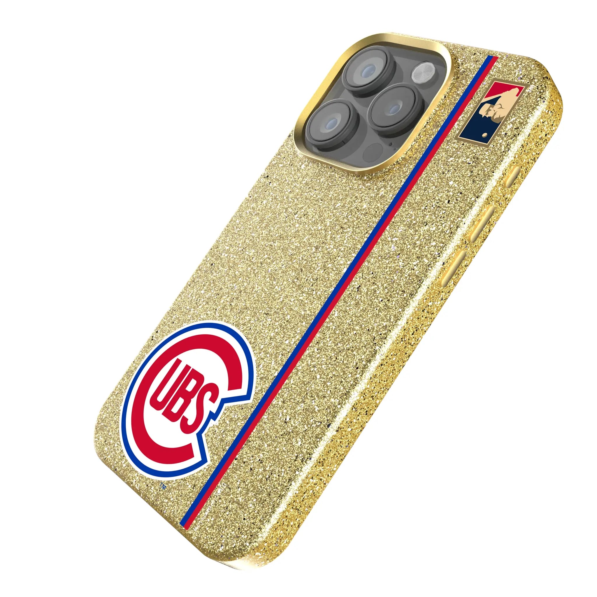 Chicago Cubs 1948-1956 - Cooperstown Collection Sidebar iPhone Bling Phone Case for Apple iPhone - Isometric View