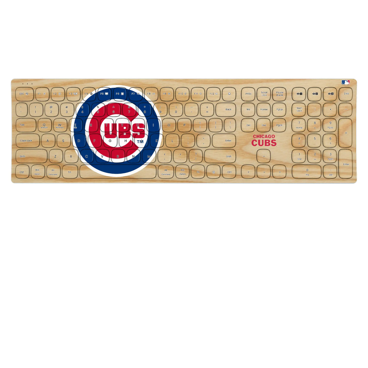 Chicago Cubs Baseball Bat KKB605 Curved Wireless Keyboard