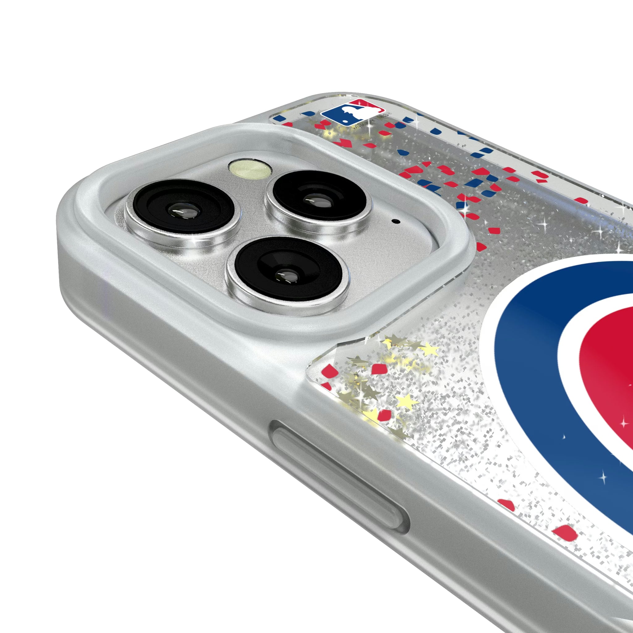 Chicago Cubs Confetti iPhone Glitter Phone Case for Apple iPhone - Detail#Device_iPhone 16 Pro
