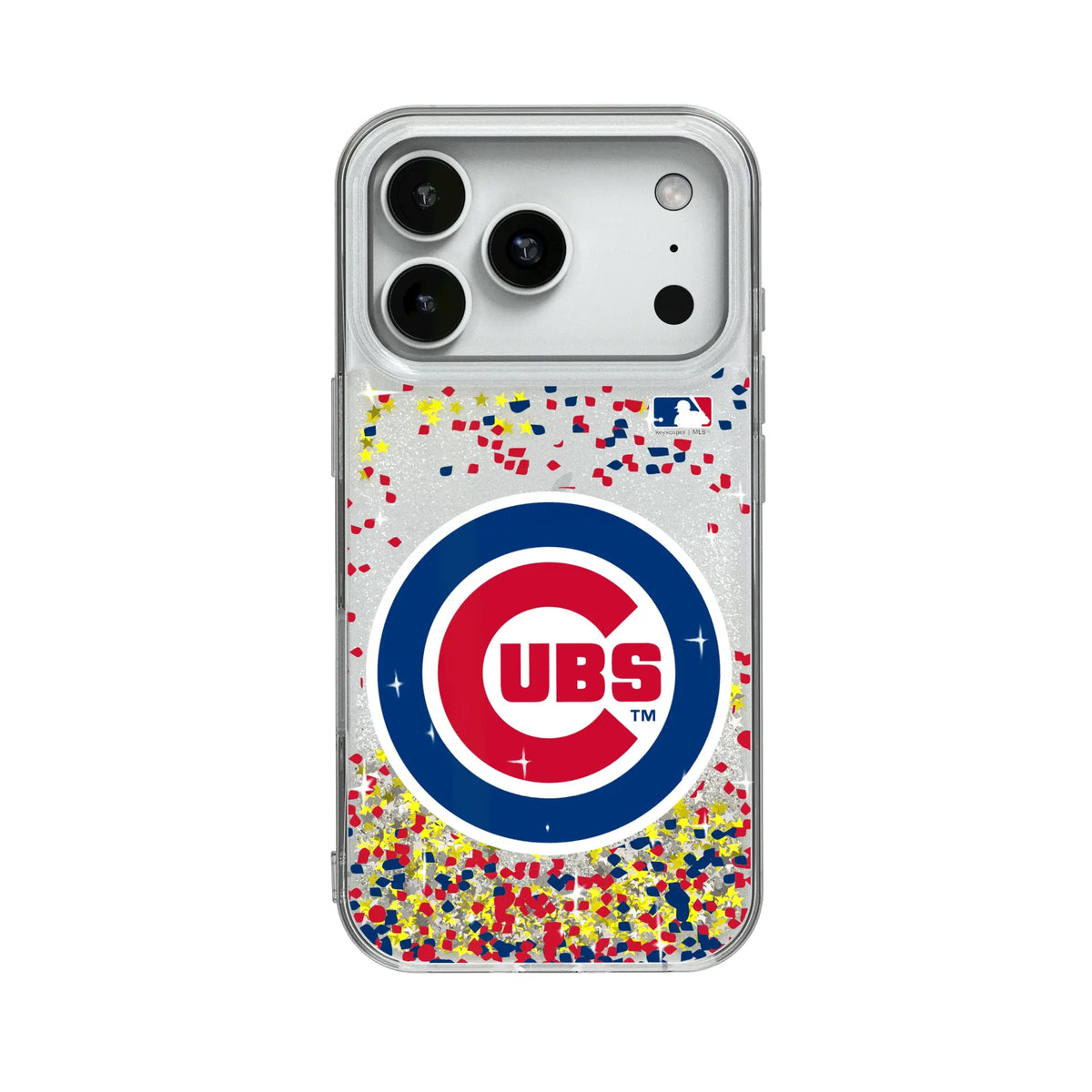 Chicago Cubs Confetti Glitter Phone Case for Apple iPhone