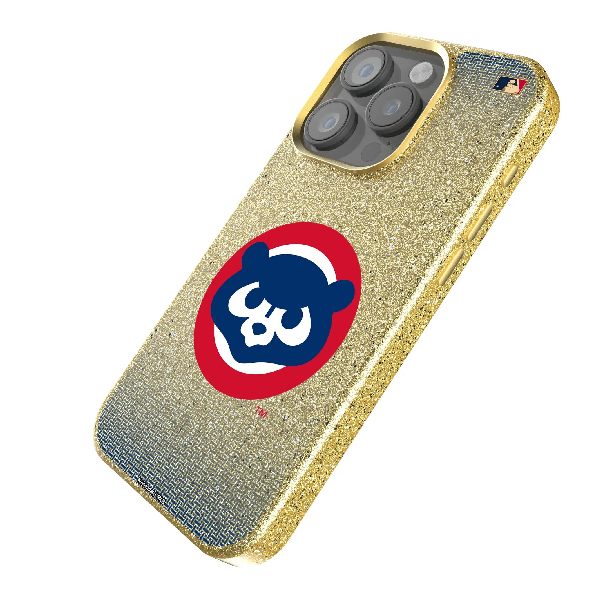 Chicago Cubs Home 1979-1993 - Cooperstown Collection Linen iPhone Bling Phone Case for Apple iPhone - Isometric View