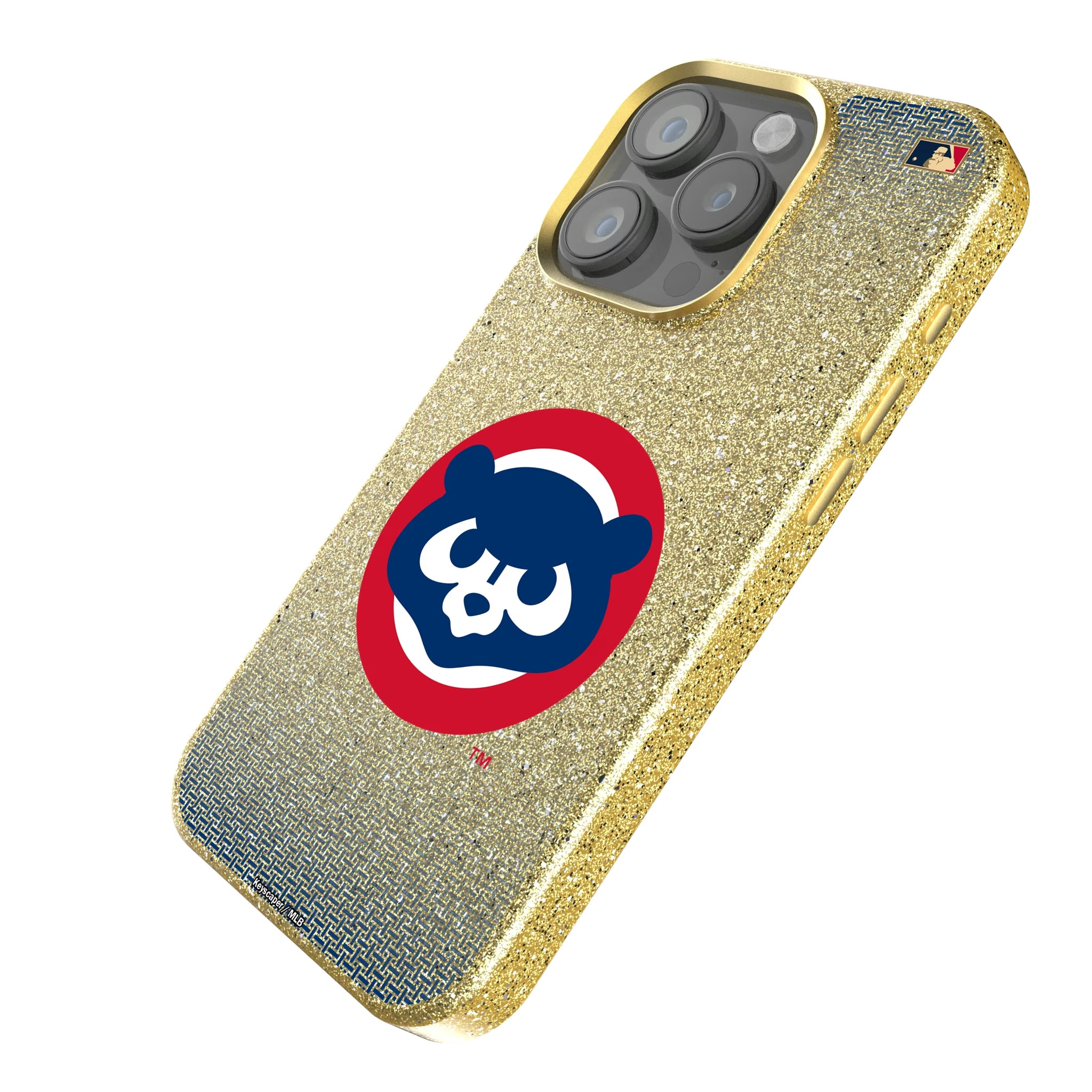 Chicago Cubs Home 1979-1993 - Cooperstown Collection Linen iPhone Bling Phone Case for Apple iPhone - Isometric View