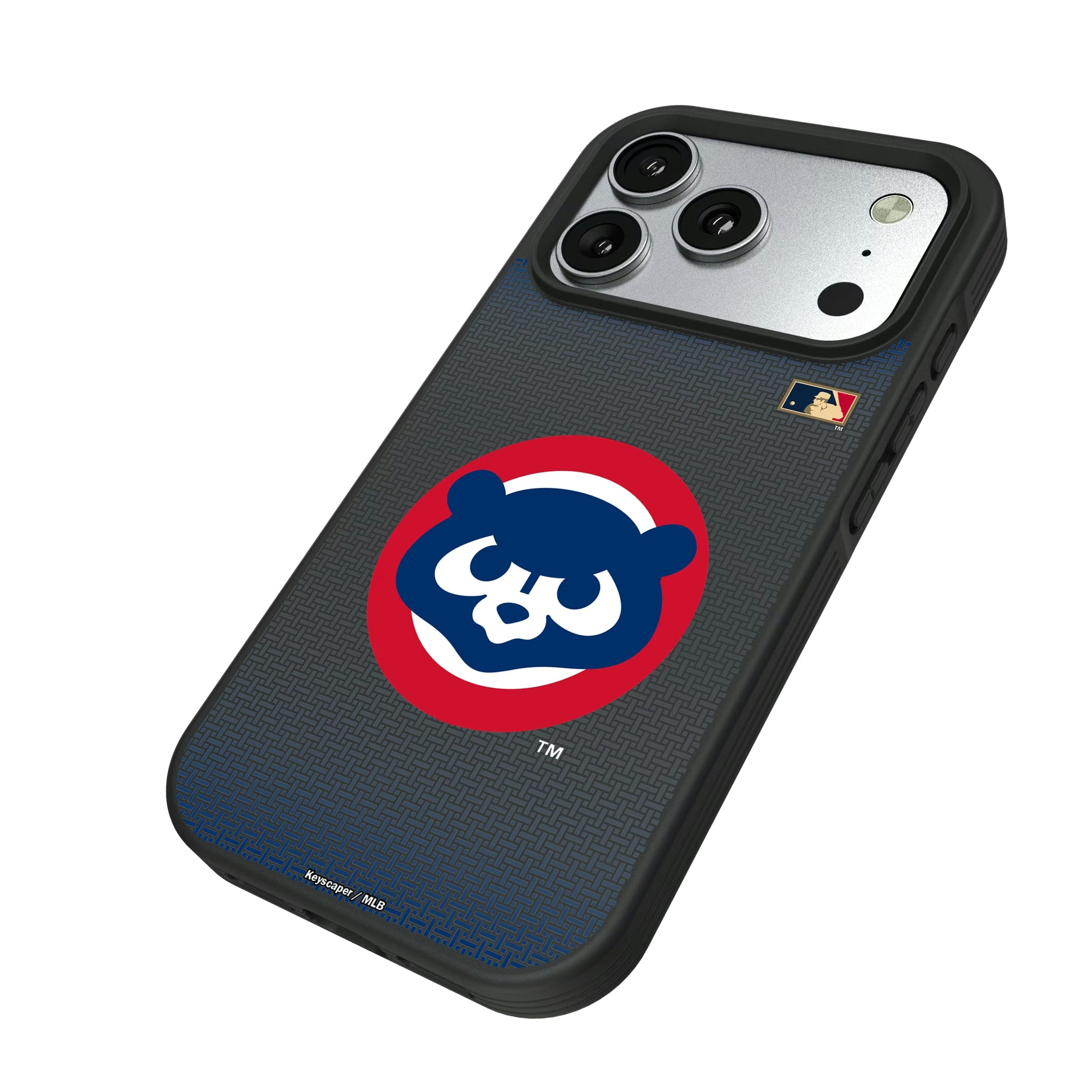 Chicago Cubs Home 1979-1993 - Cooperstown Collection Linen iPhone Bump Phone Case for Apple iPhone - Isometric View#Device_iPhone 17 Pro