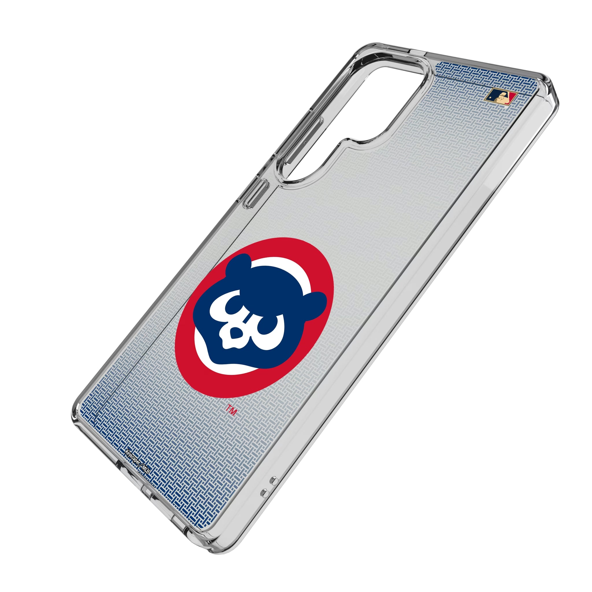 Chicago Cubs Home 1979-1993 - Cooperstown Collection Linen Galaxy Clear Phone Case for Samsung Galaxy - Isometric View
