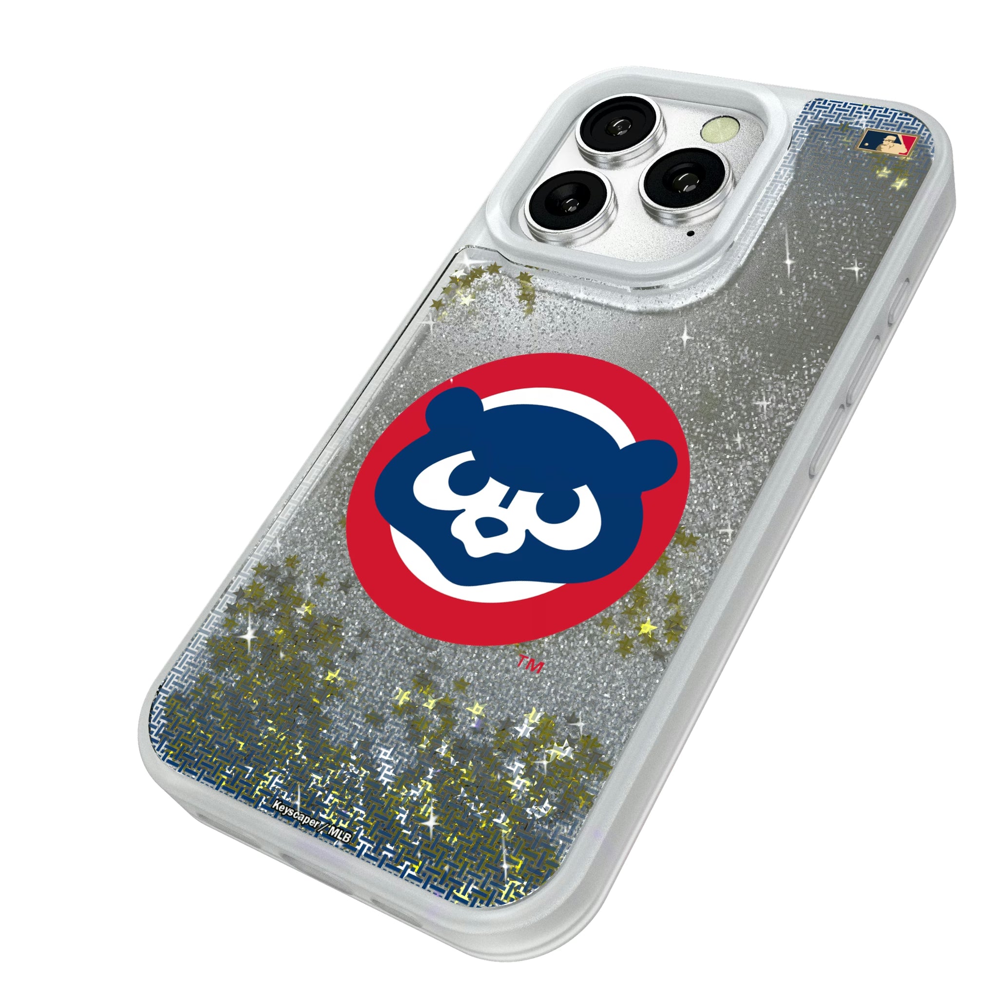 Chicago Cubs Home 1979-1993 - Cooperstown Collection Linen iPhone Glitter Phone Case for Apple iPhone - Isometric View#Device_iPhone 16 Pro
