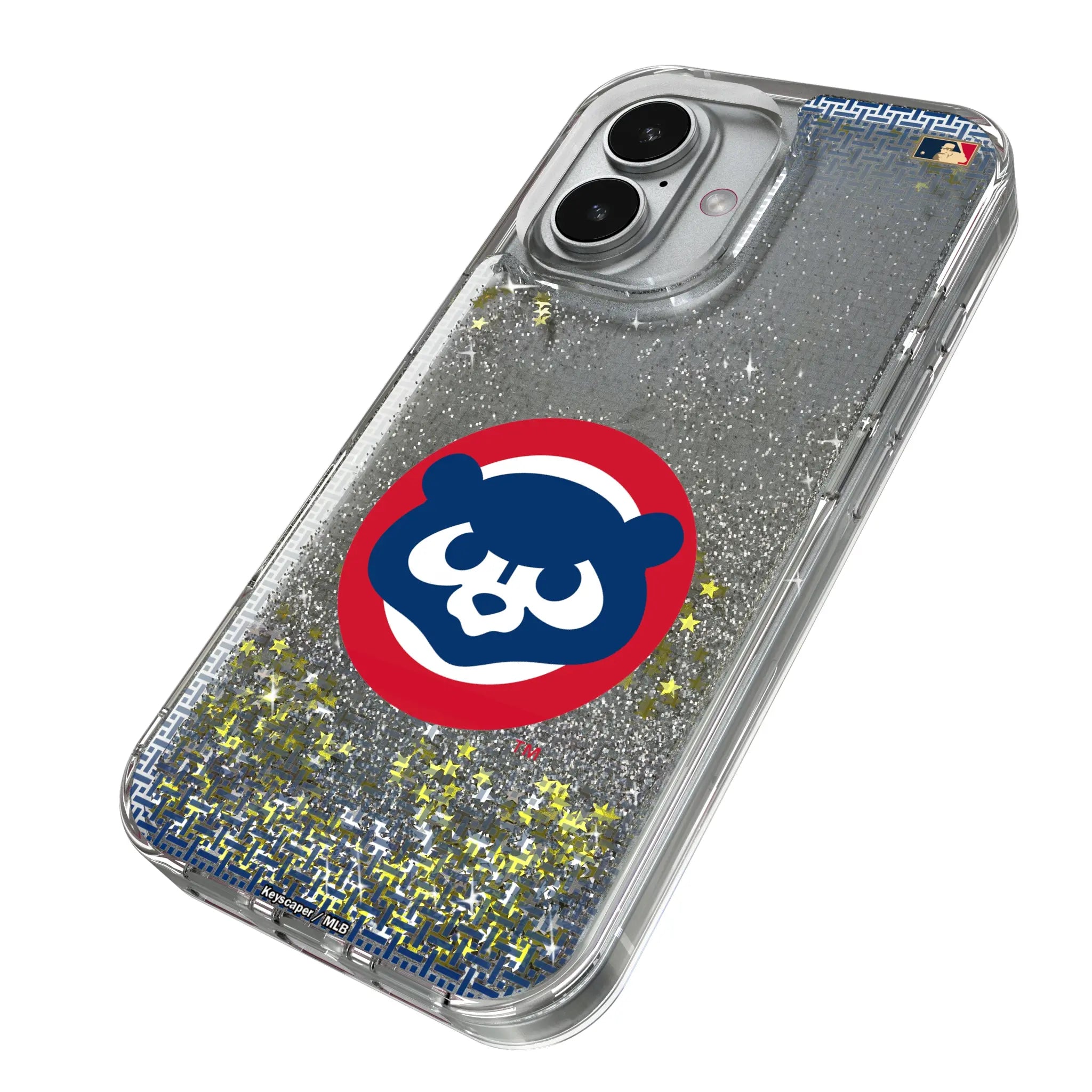 Chicago Cubs Home 1979-1993 - Cooperstown Collection Linen iPhone Glitter Phone Case for Apple iPhone - Isometric View